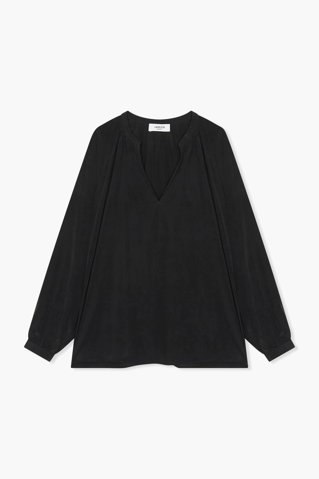 Zijden Dames Blouse Landon Zwart