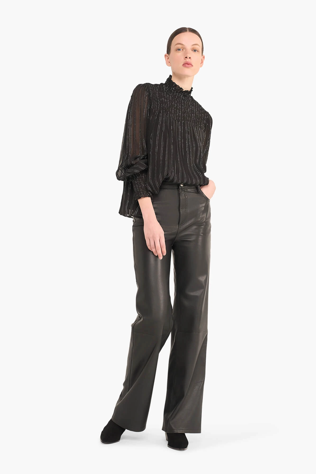 Blouse Dames Lurex Smog Hardy Zwart