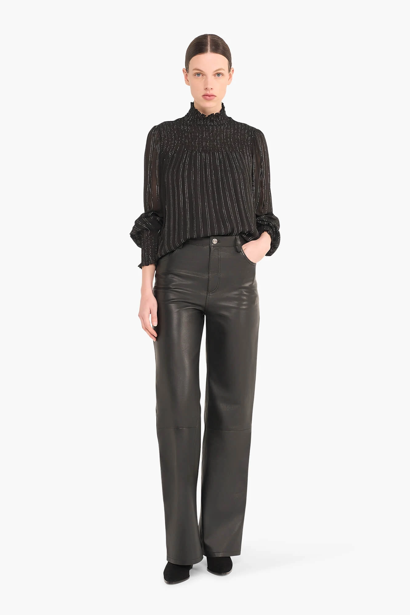 Blouse Dames Lurex Smog Hardy Zwart