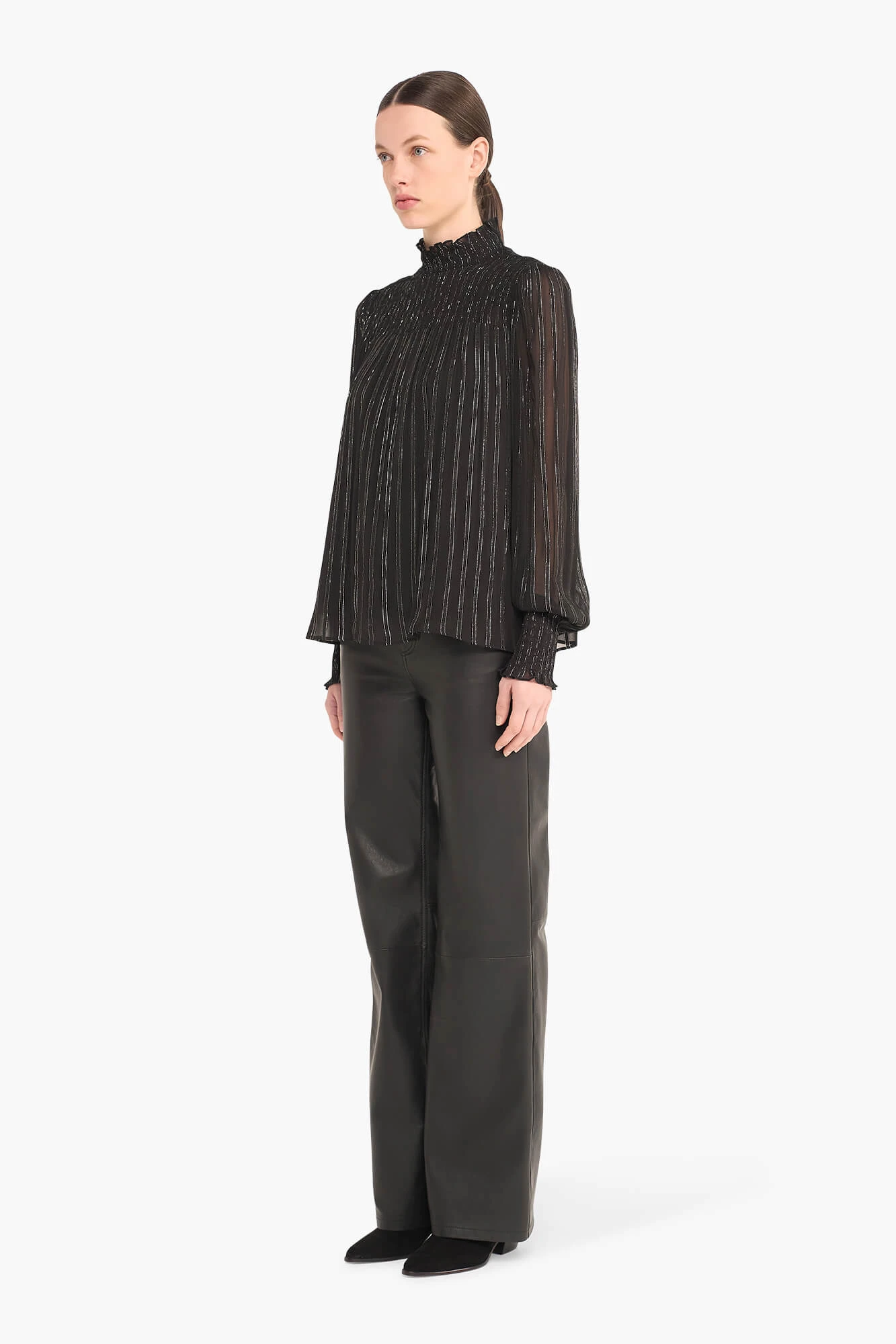 Blouse Dames Lurex Smog Hardy Zwart