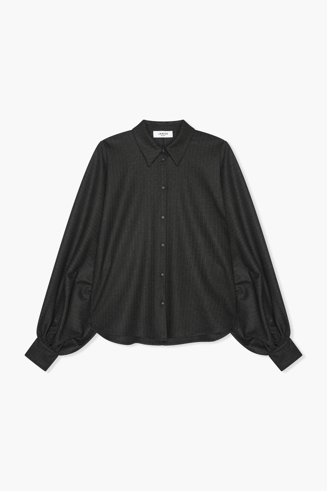 Blouse Dames Oversized Stone Zwart Steentjes
