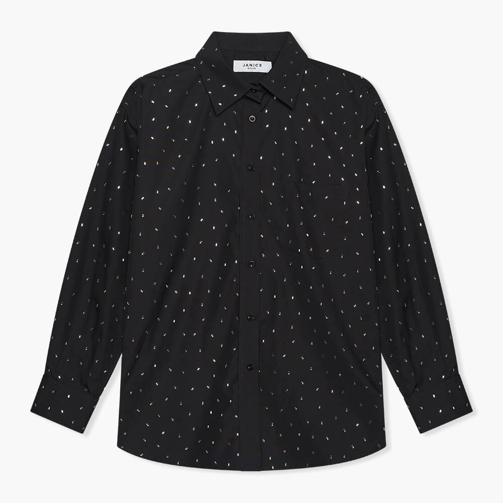 Katoenen Blouse Steentjes Kygo Zwart