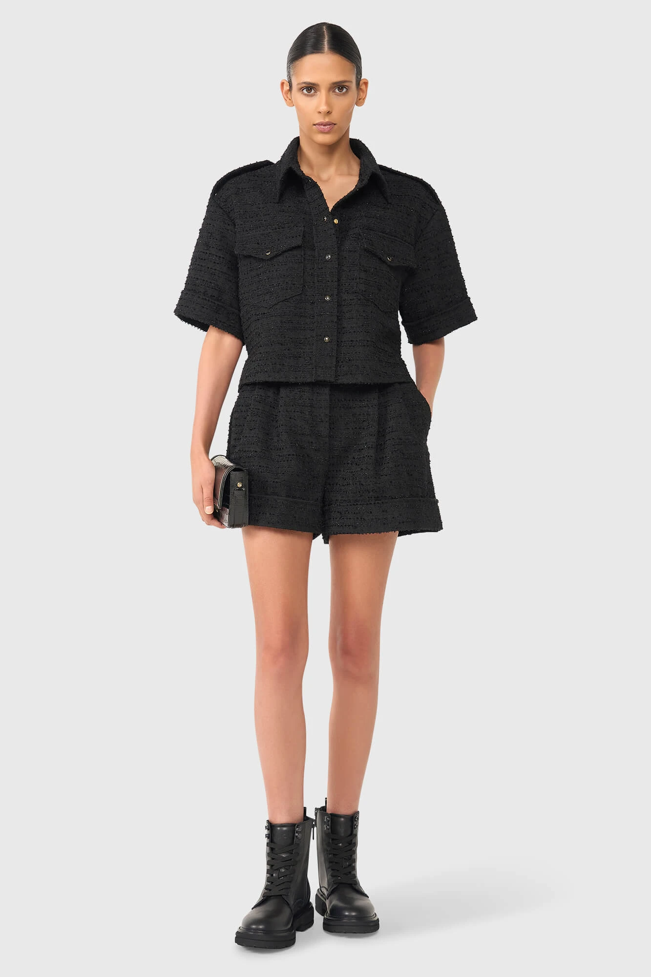 Spike Schwarz Tweed Lurex