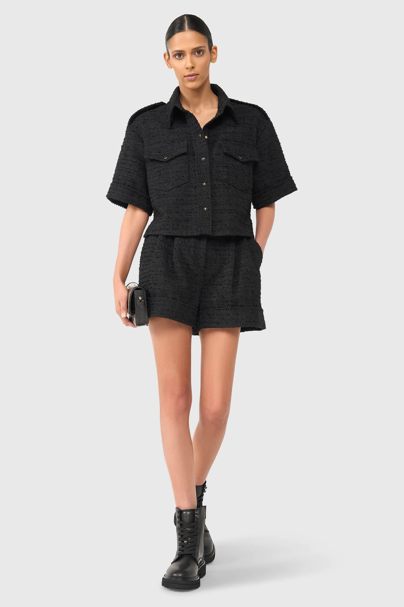 Spike Schwarz Tweed Lurex
