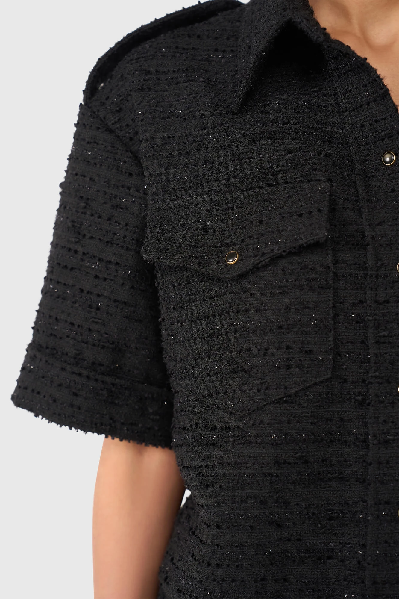 Spike Schwarz Tweed Lurex