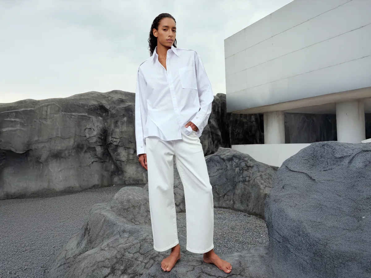 JANICE White Denim Look — Mason Off White
