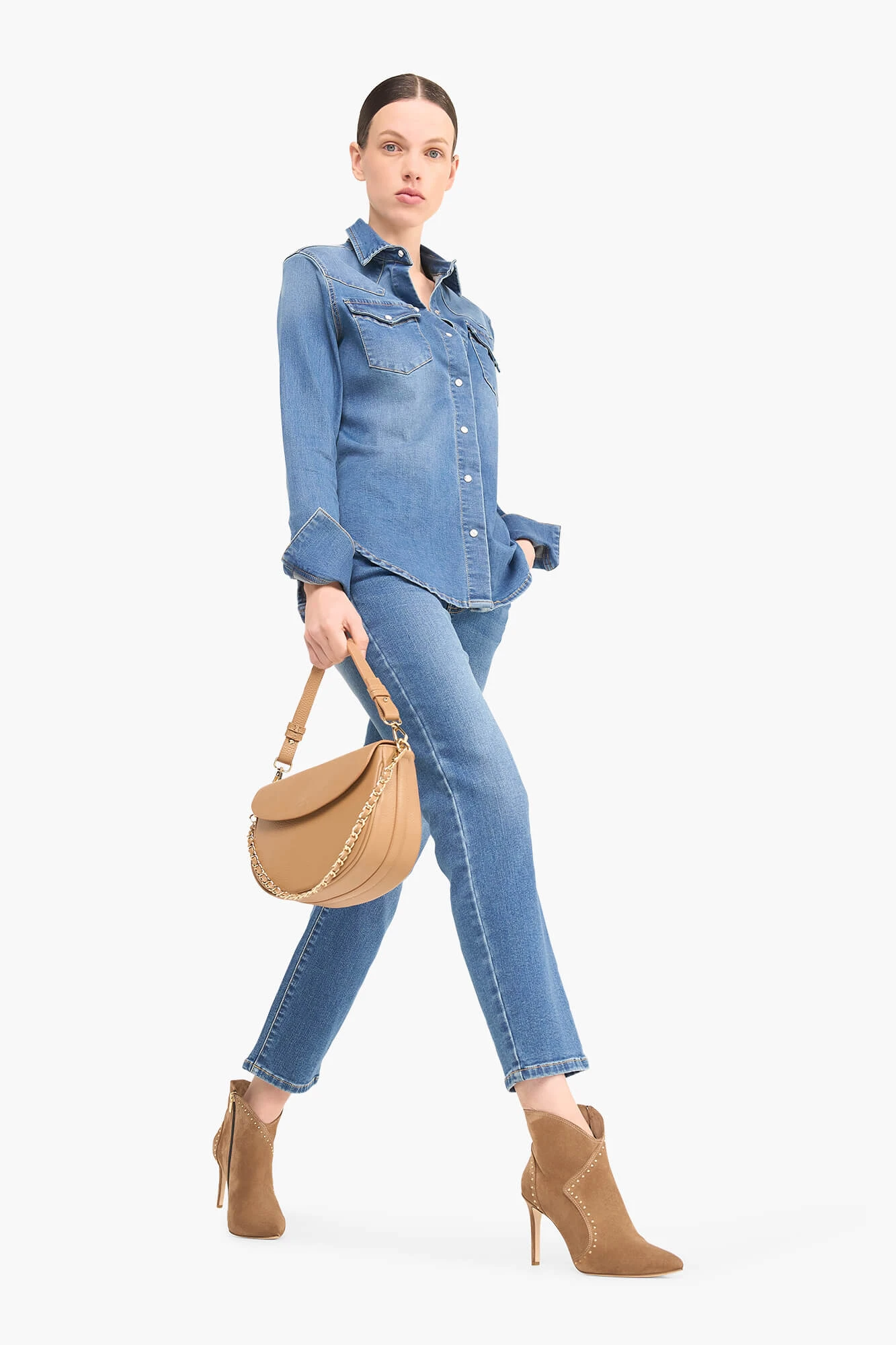 Fitted Stretch Denim Blouse by Levi's, Blue