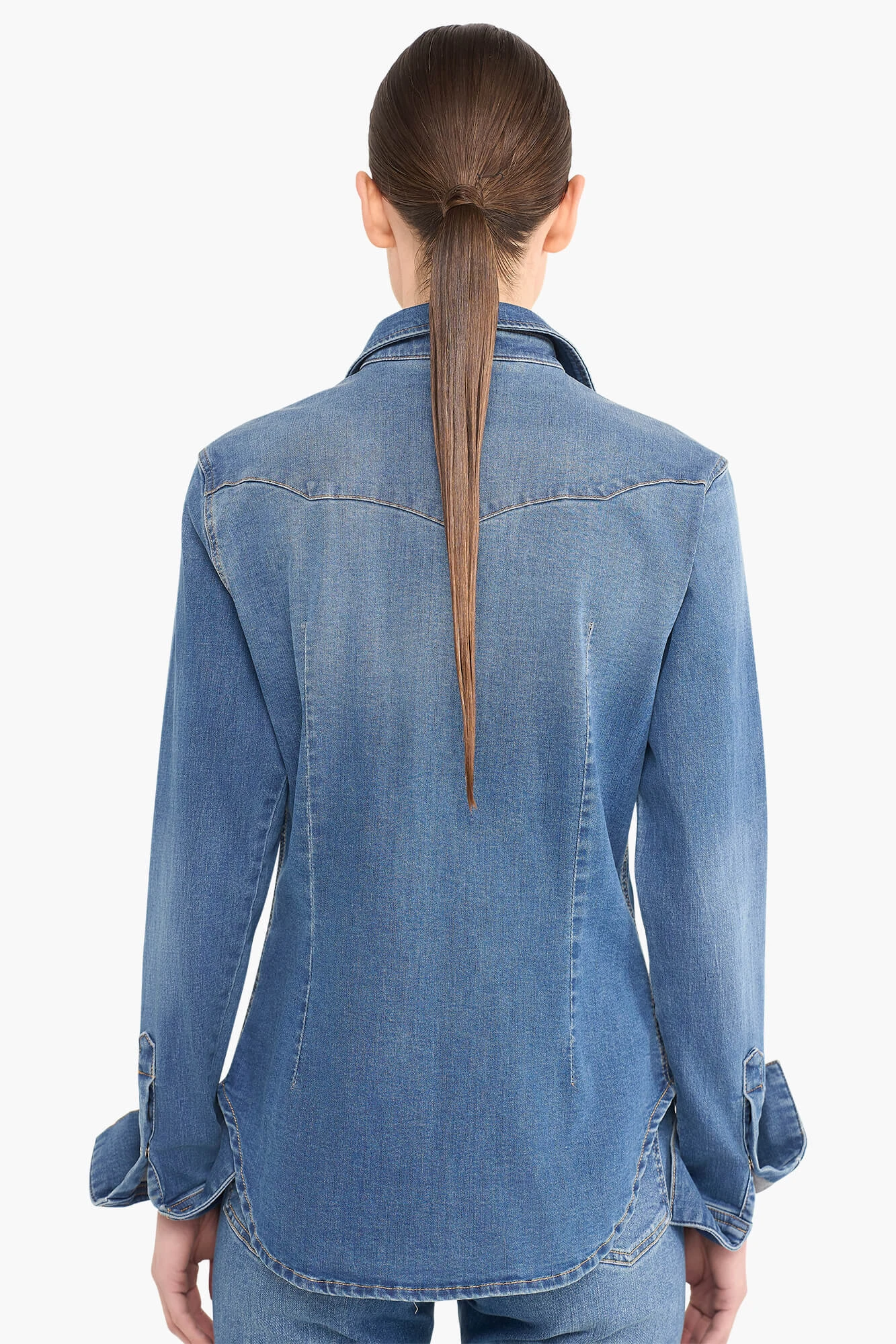 Fitted Stretch Denim Blouse by Levi's, Blue