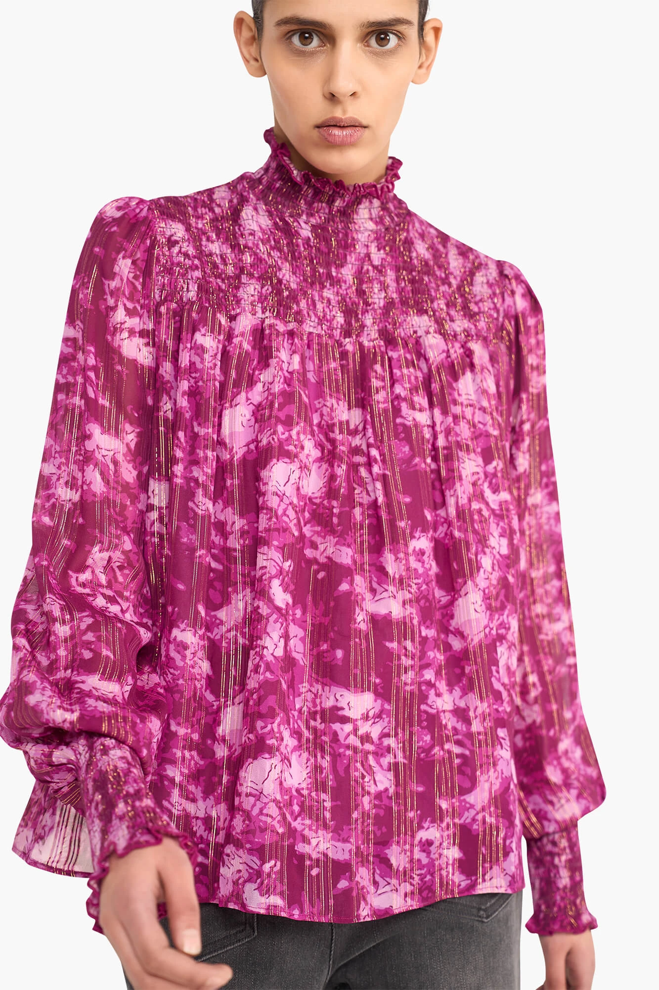 Blouse Dames Print Smog Hardy Paars