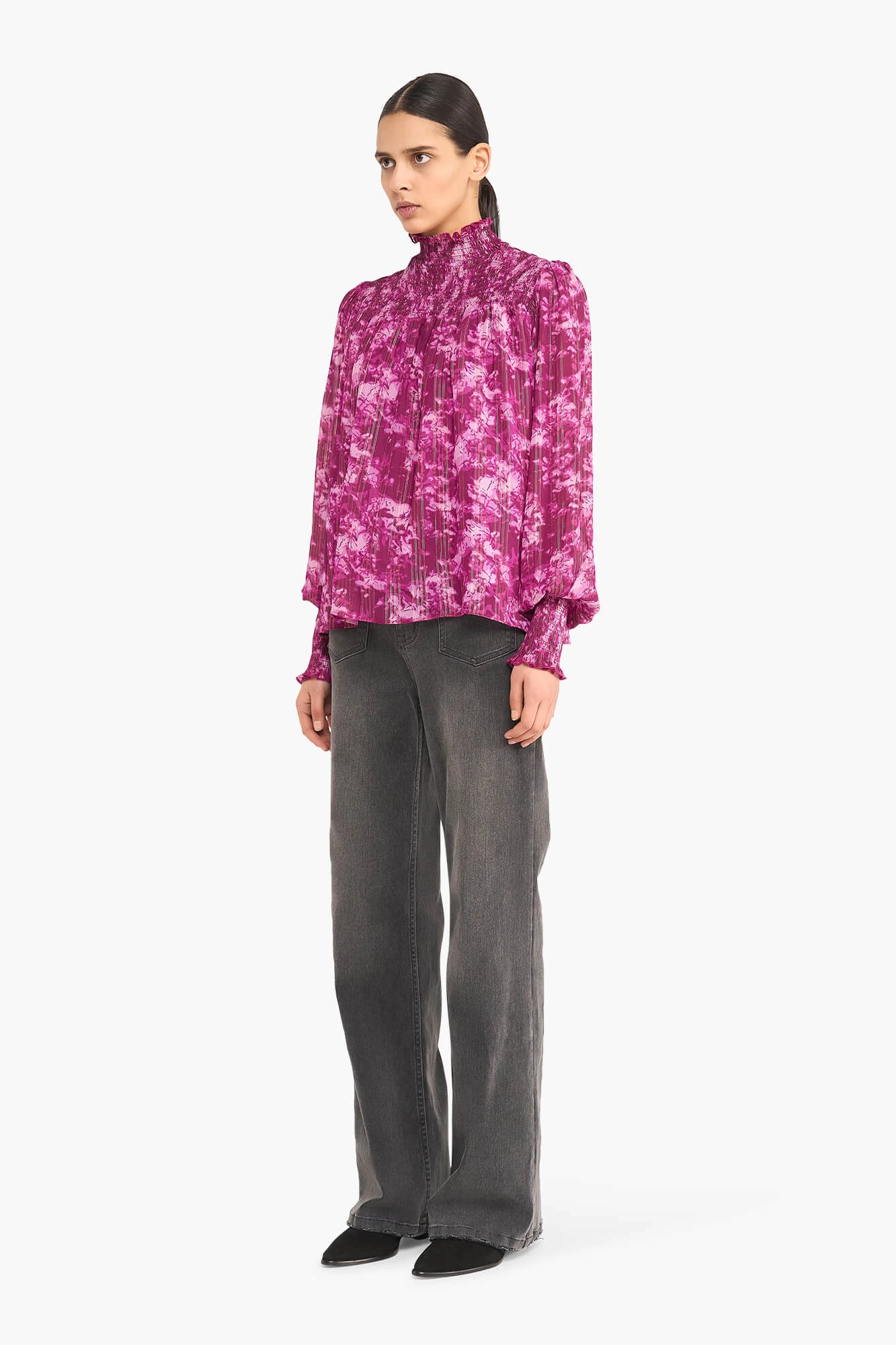 Blouse Dames Print Smog Hardy Paars