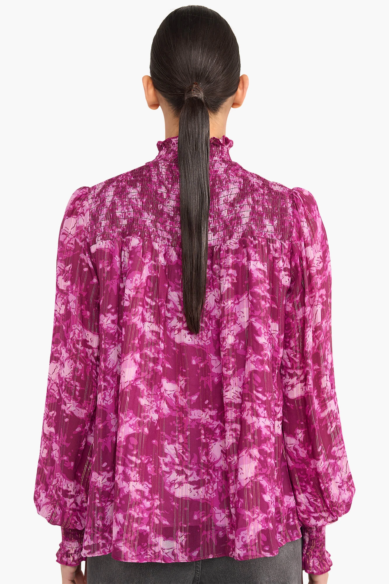 Blouse Dames Print Smog Hardy Paars