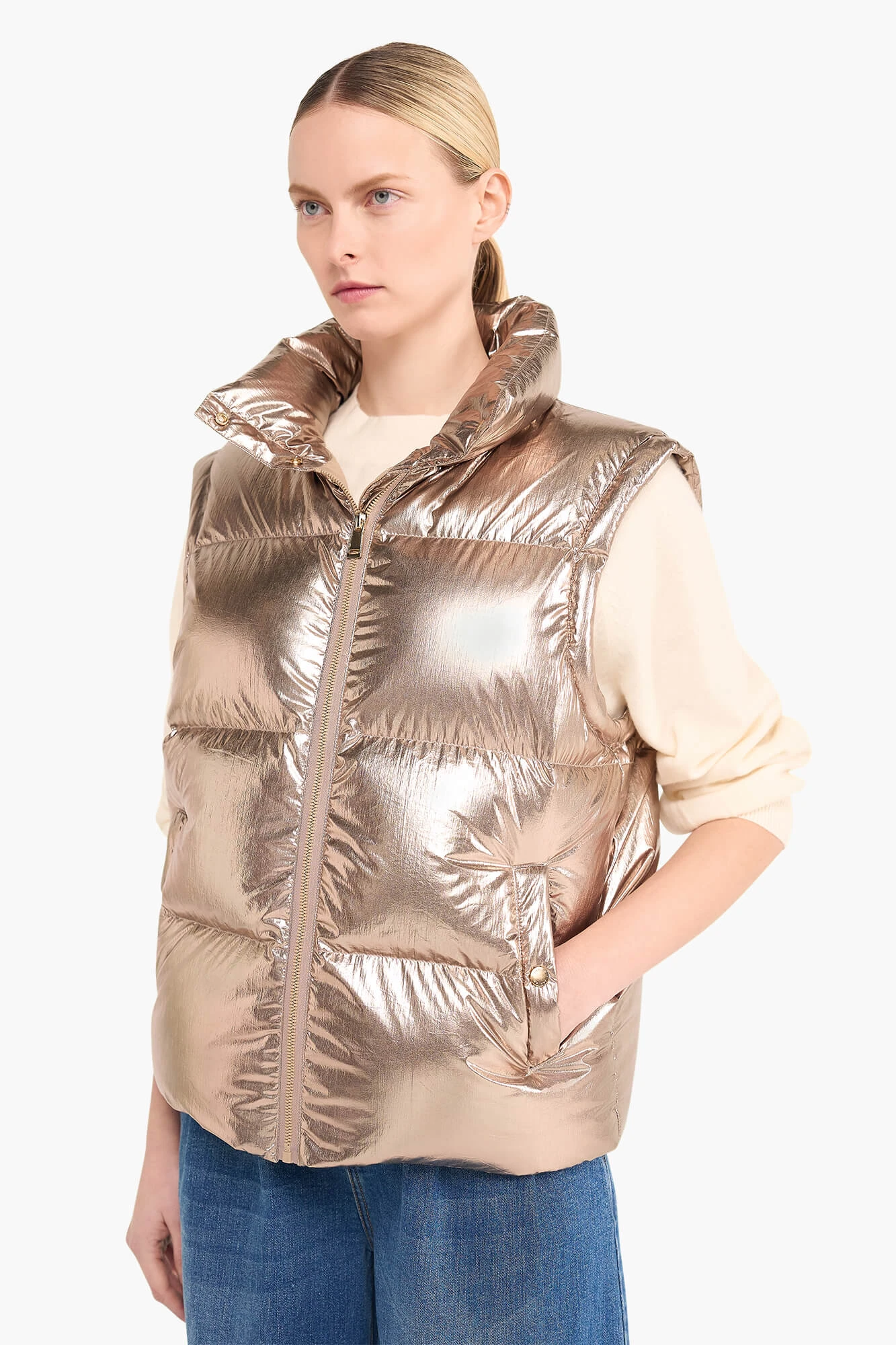 Puffer Vest Dames Byron Champagne