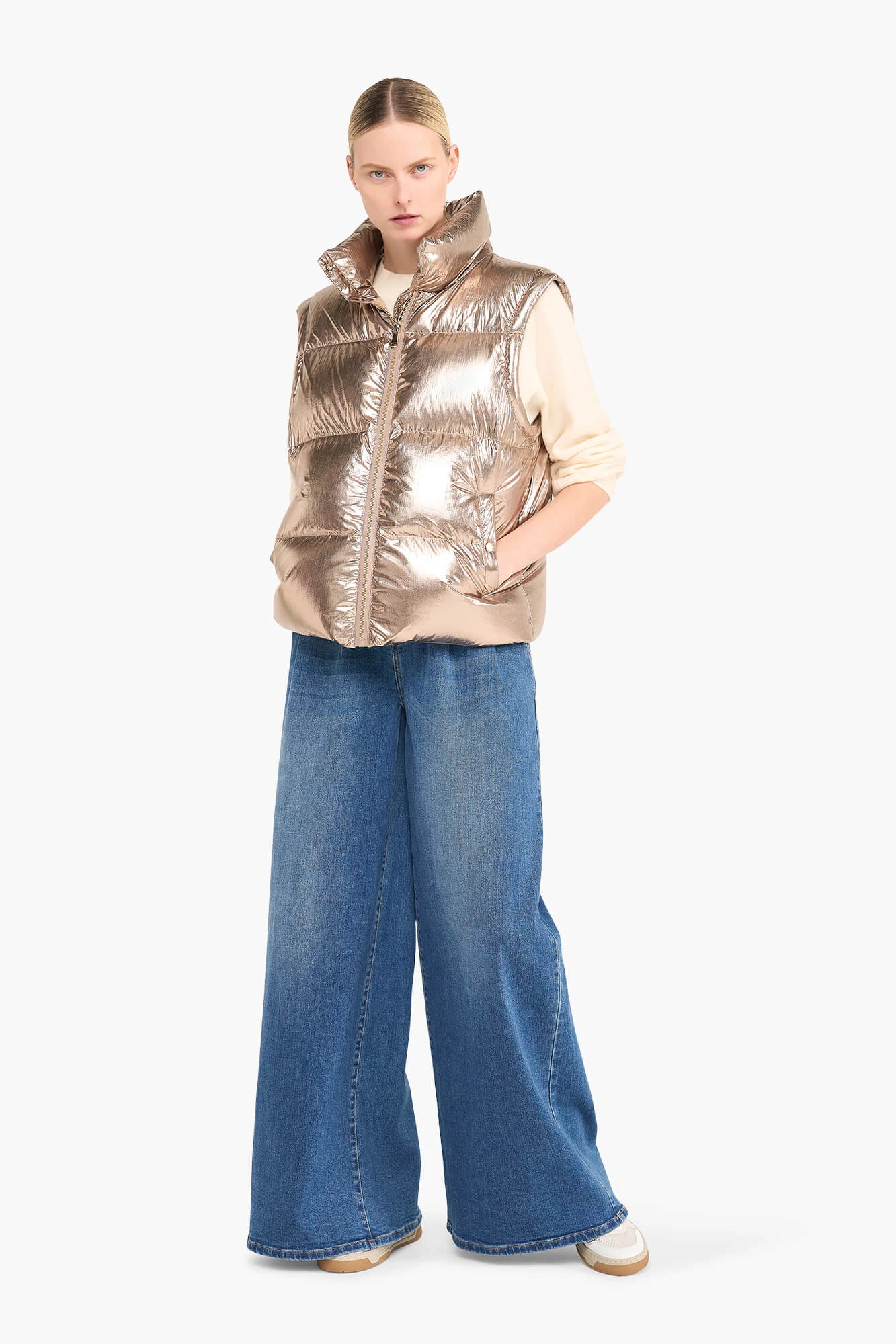 Puffer Vest Dames Byron Champagne