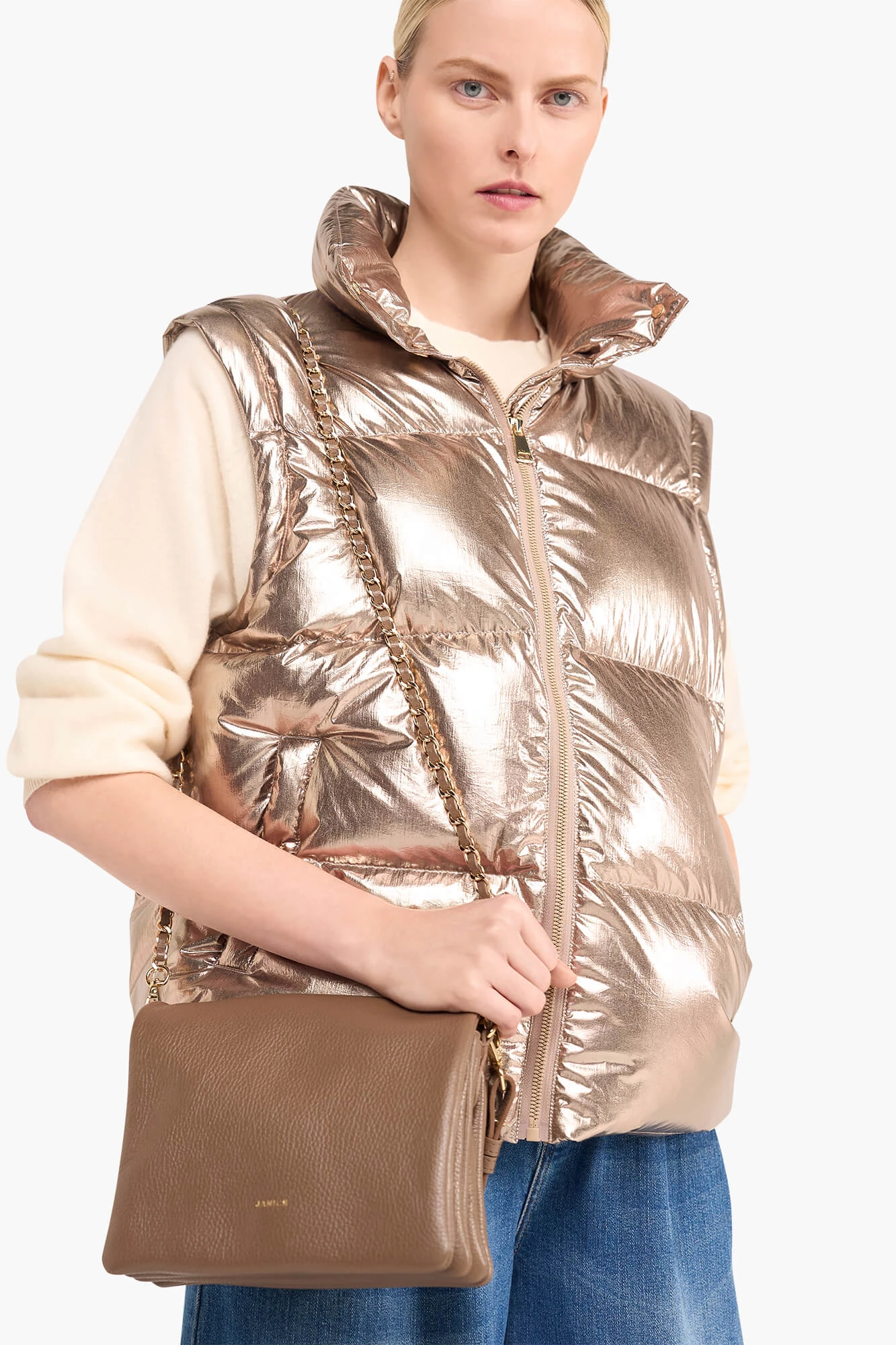 Puffer Vest Dames Byron Champagne