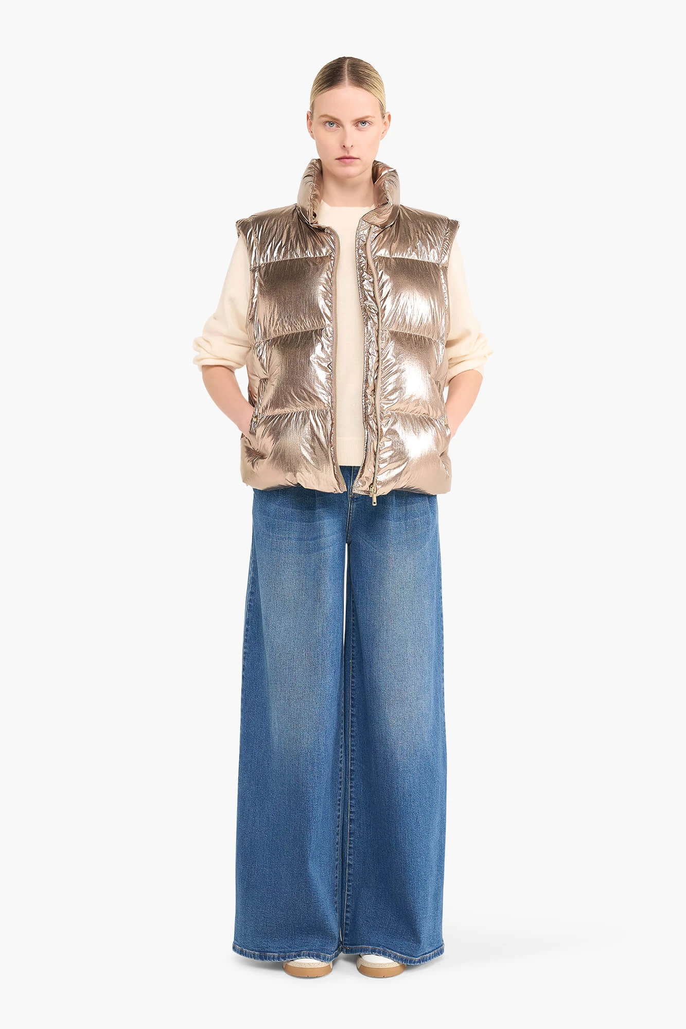 Puffer Vest Dames Byron Champagne