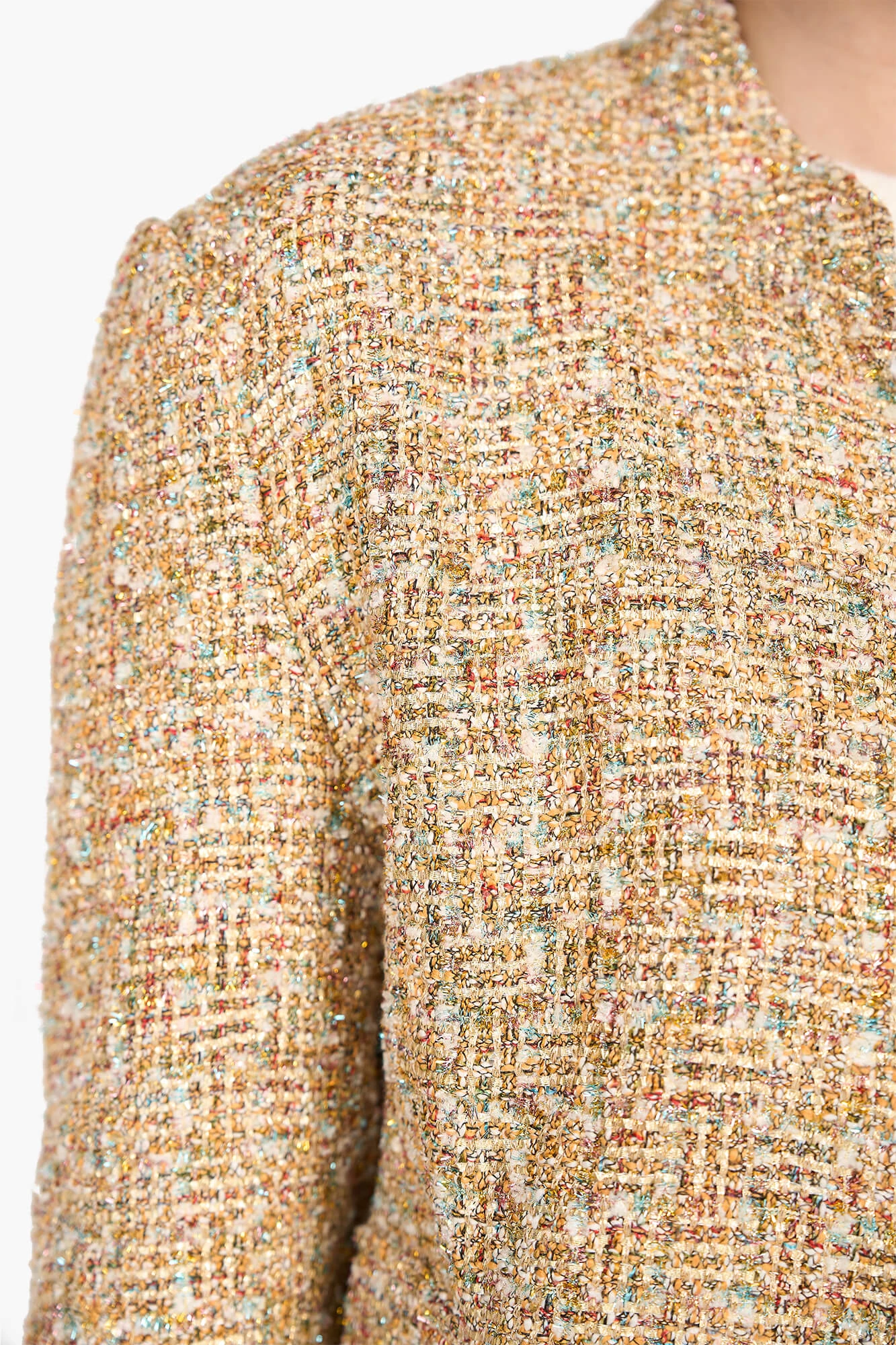 Bomberjacke für Damen aus Tweed, Maddox, Gold