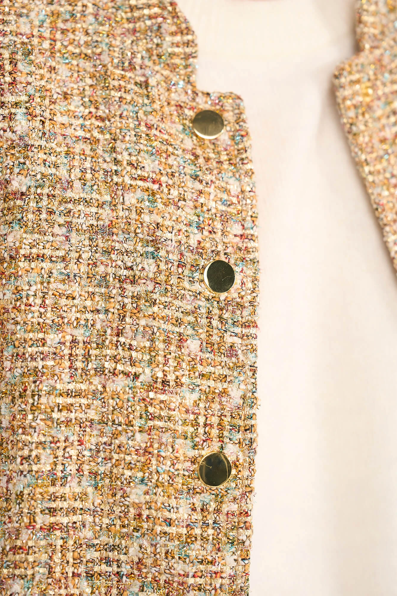 Bomberjacke für Damen aus Tweed, Maddox, Gold