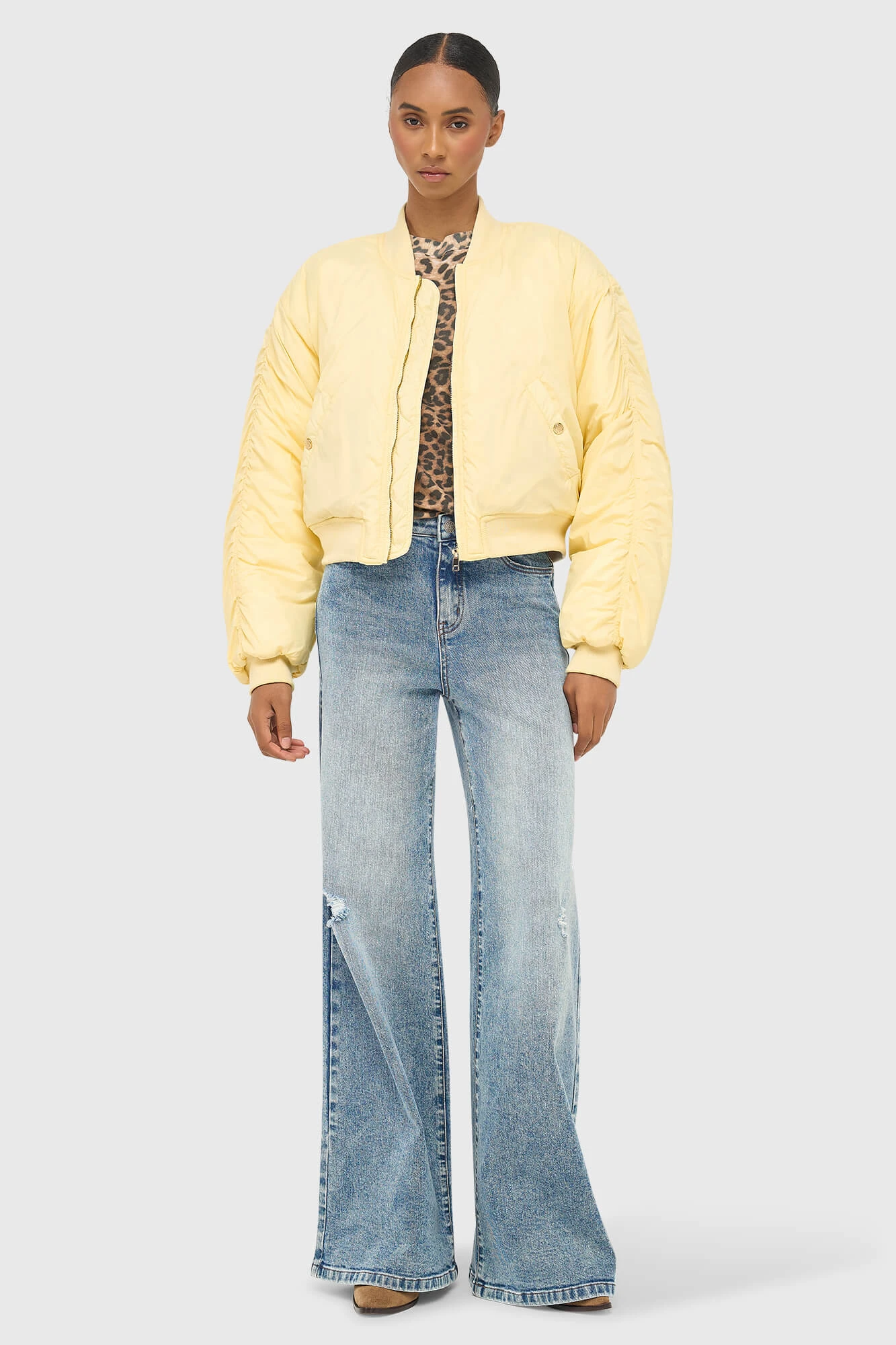 Women's Lexx Yellow Bomber Jacket