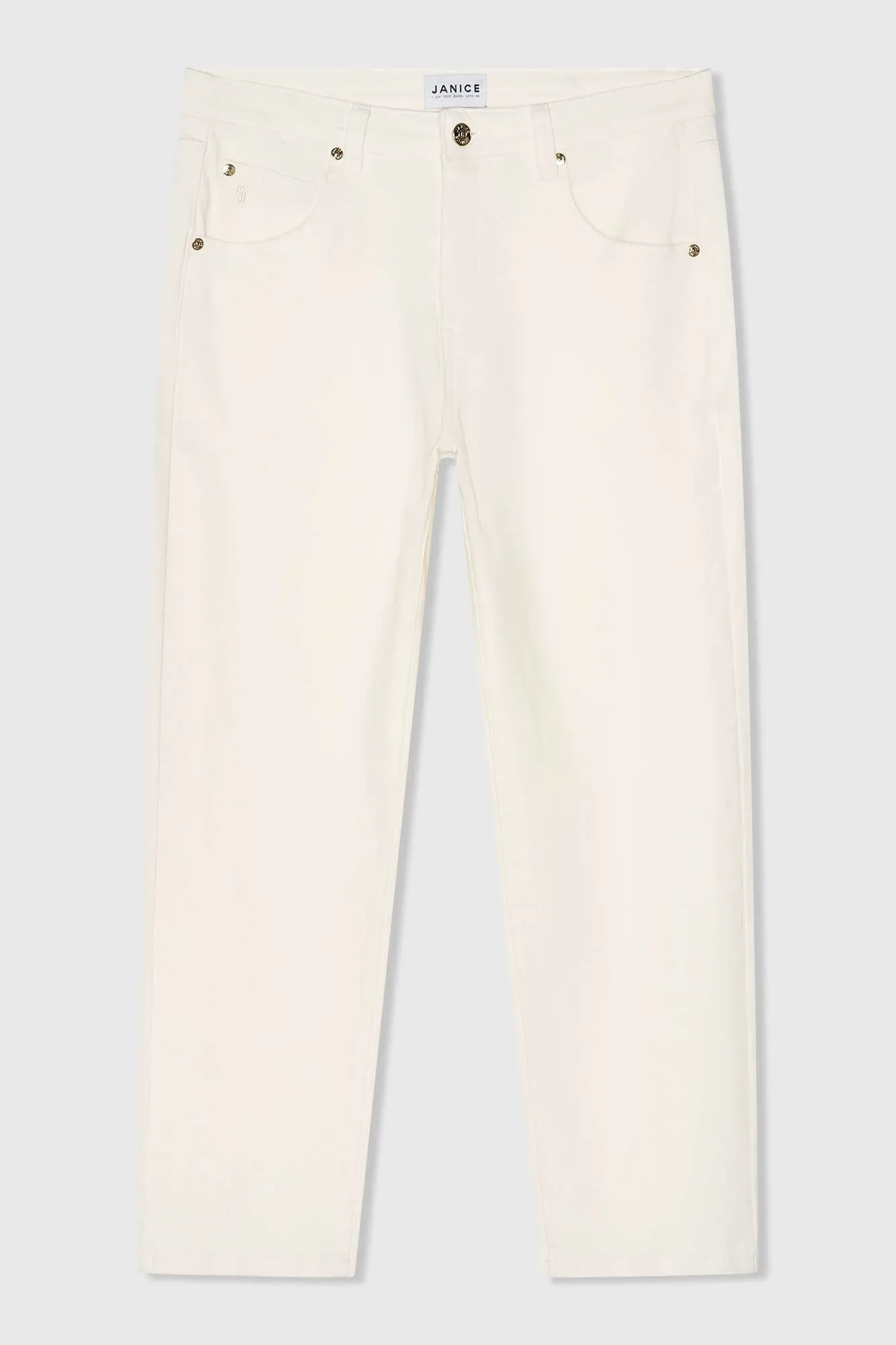 Boyfriend-Jeans für Damen, mittlere Leibhöhe, Stretch, Bailey, Off-White, 264
