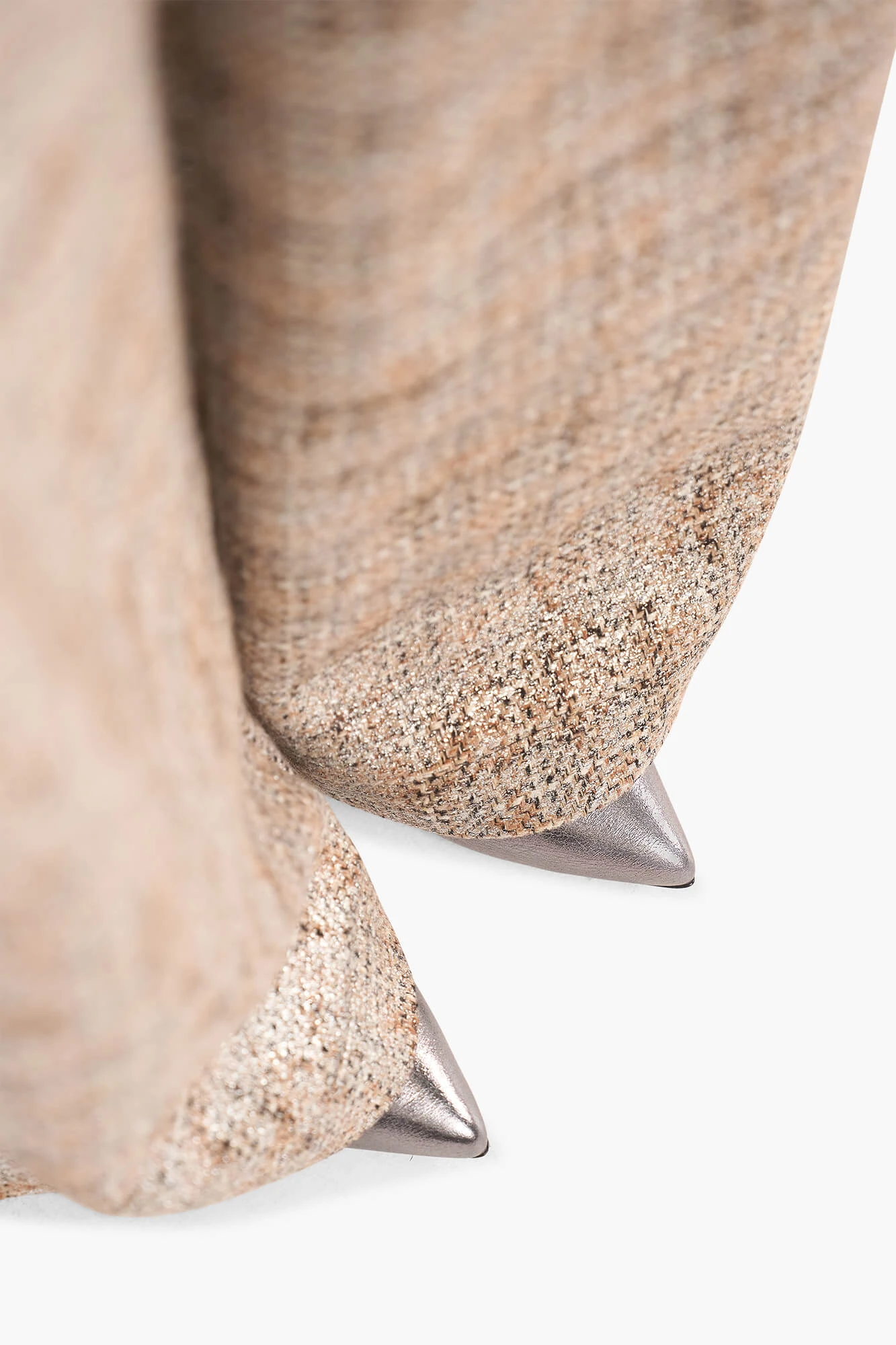 Broek Dames Wijde Pijp Dollar Bruin Zilver Metallic