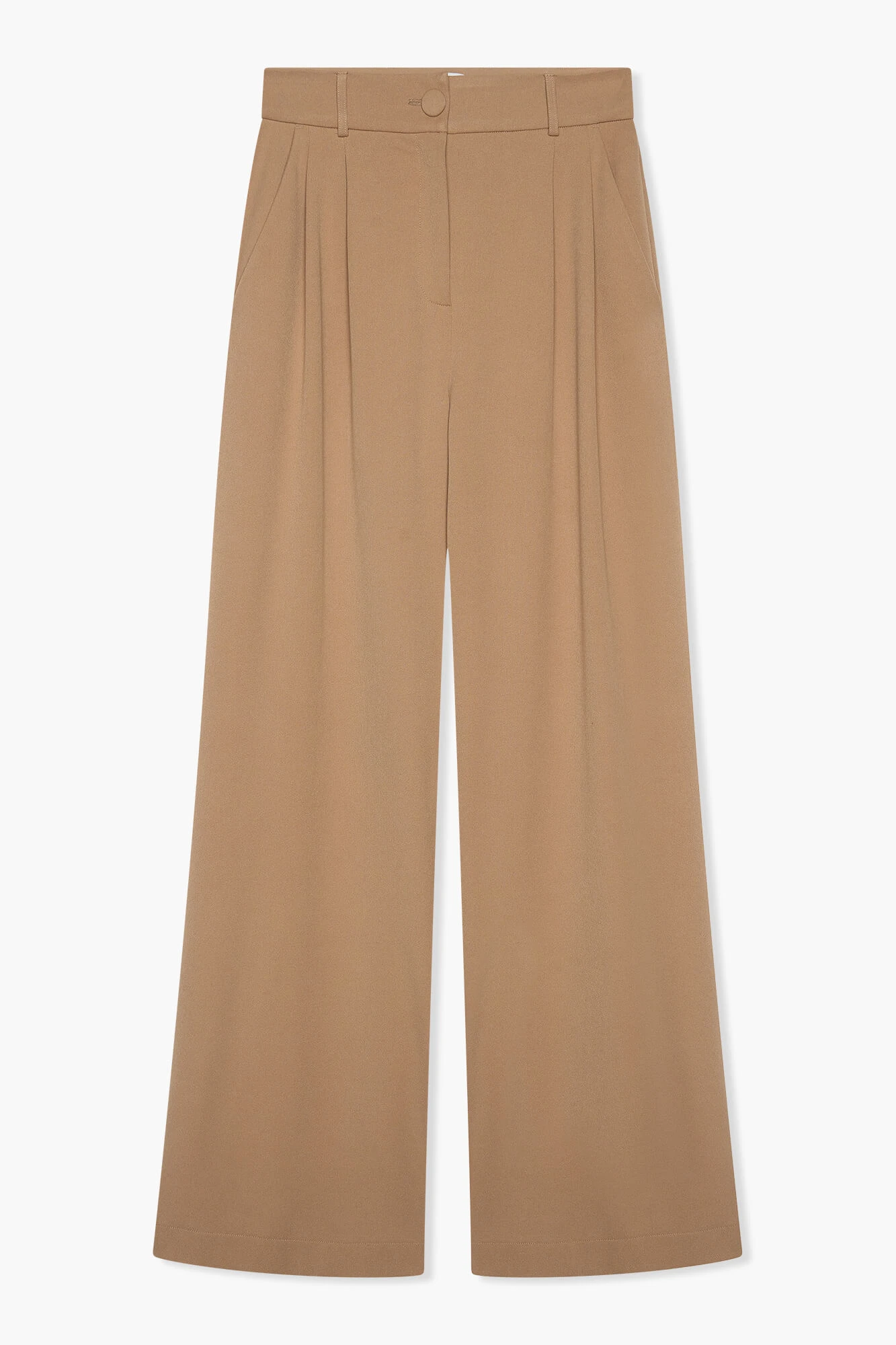 Broek Dames Wijde Pijp Dollar Beige