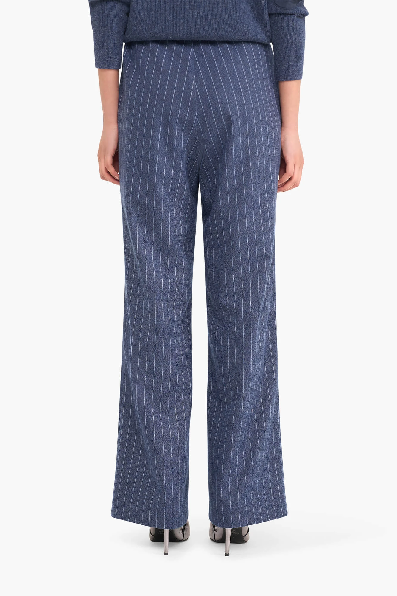 Broek Dames Rechte Pijp Streep Pete Blauw