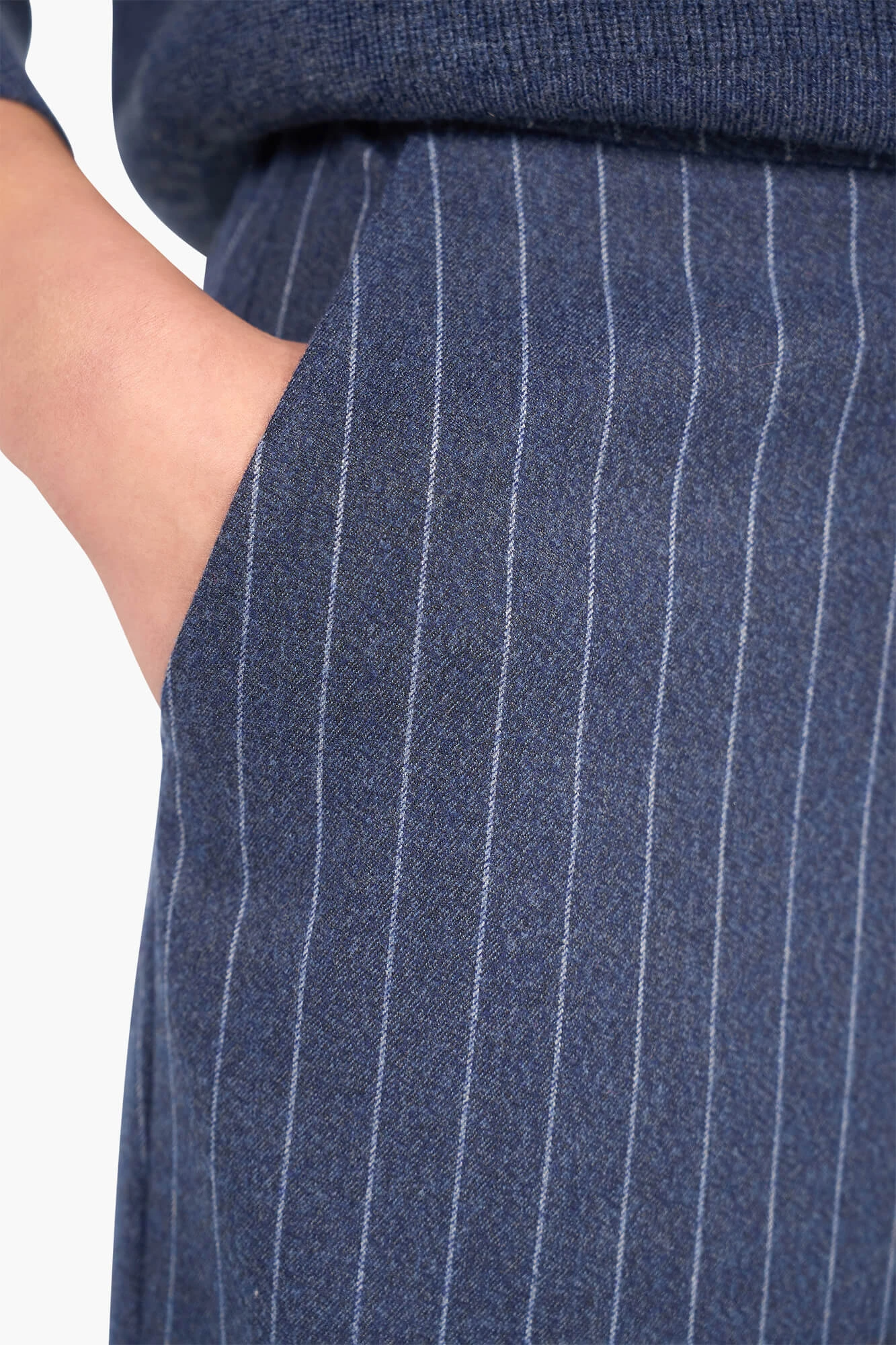 Broek Dames Rechte Pijp Streep Pete Blauw