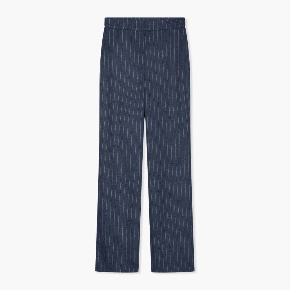 Broek Dames Rechte Pijp Streep Pete Blauw