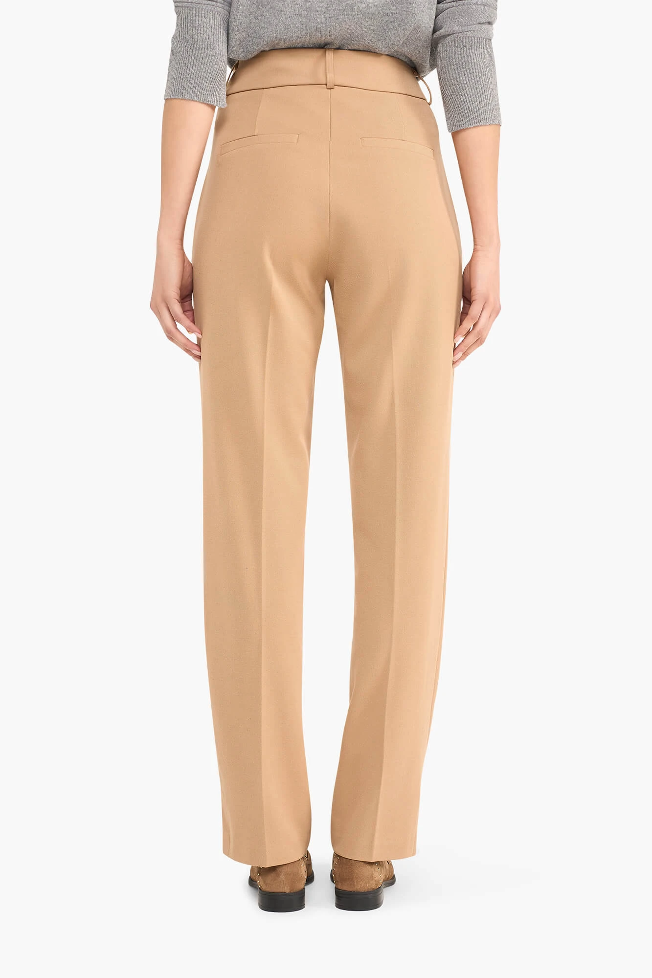 Damenhose mit Schlitz „Marc“ in Beige
