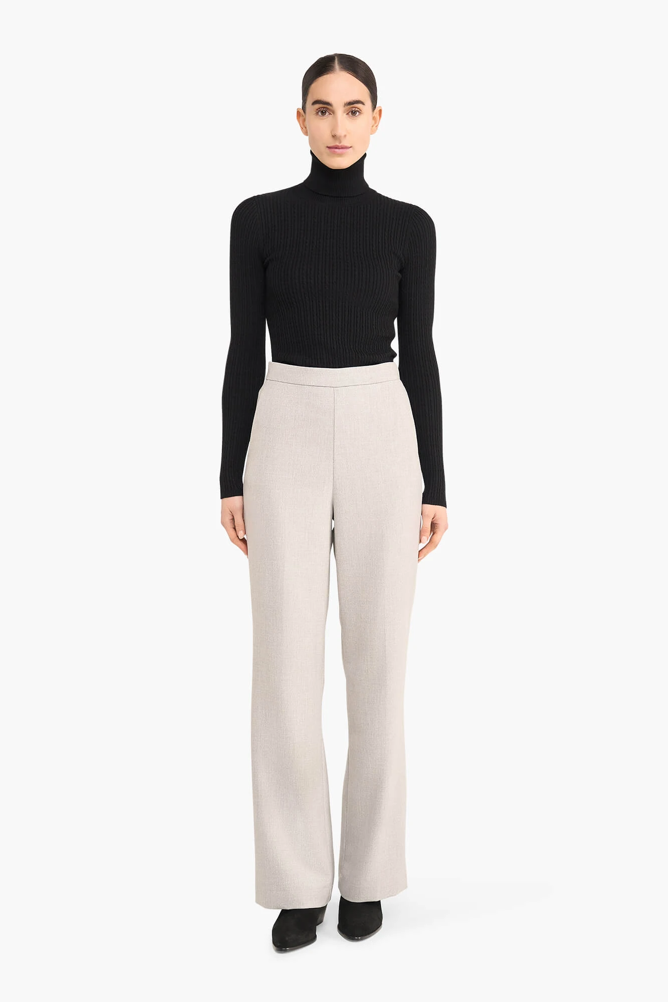 Broek Dames Rechte Pijp Lurex Pete Grijs