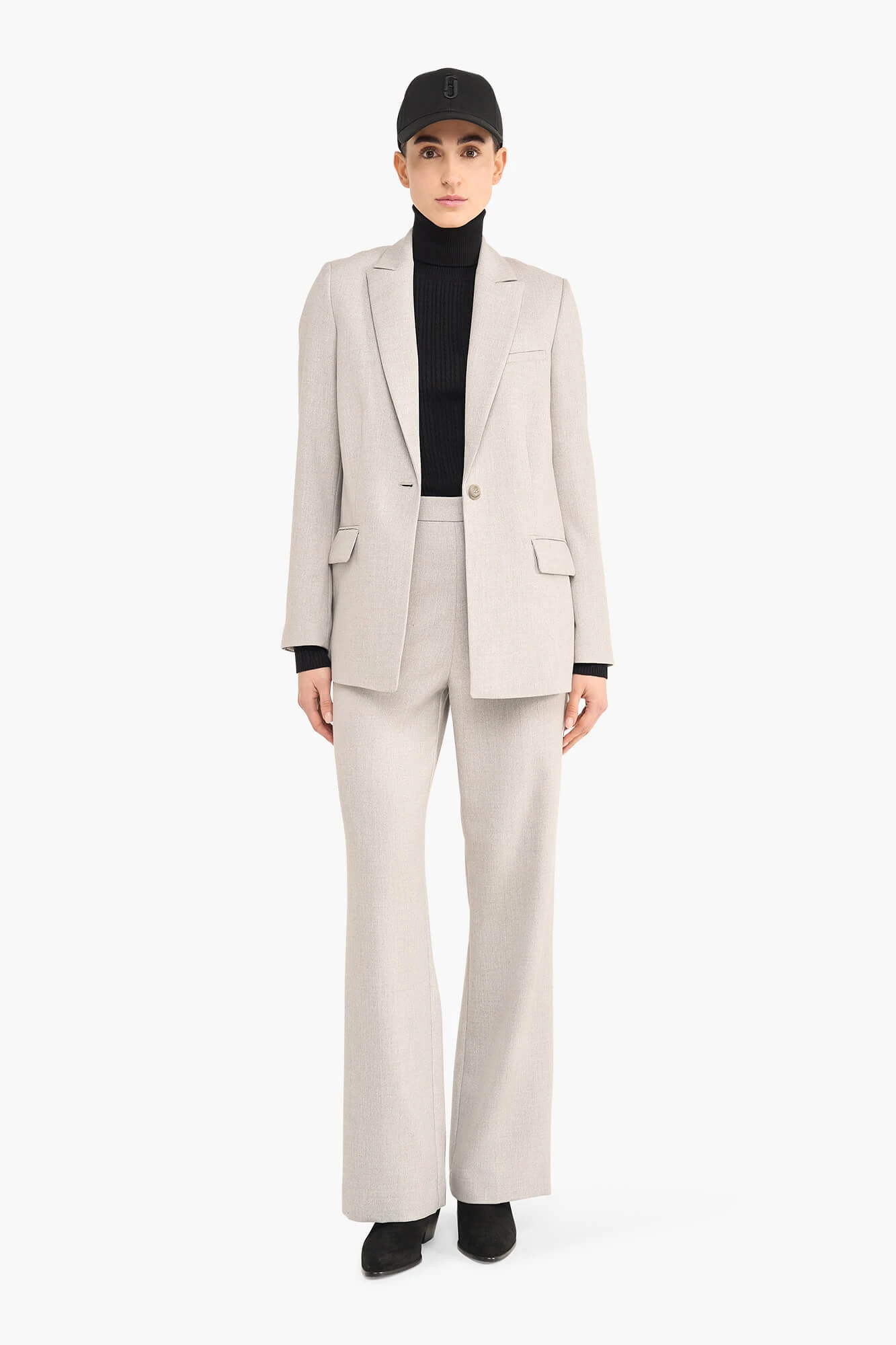 Broek Dames Rechte Pijp Lurex Pete Grijs