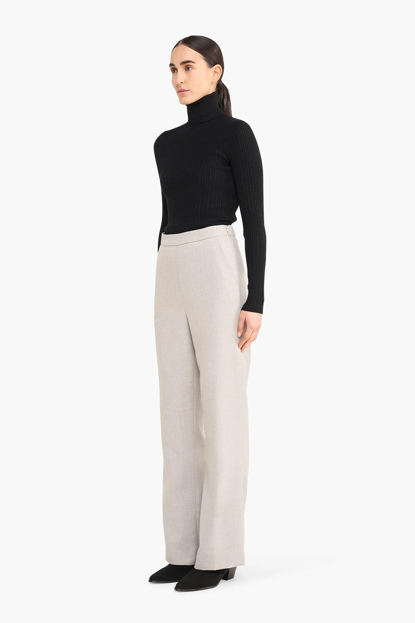 Broek Dames Rechte Pijp Lurex Pete Grijs
