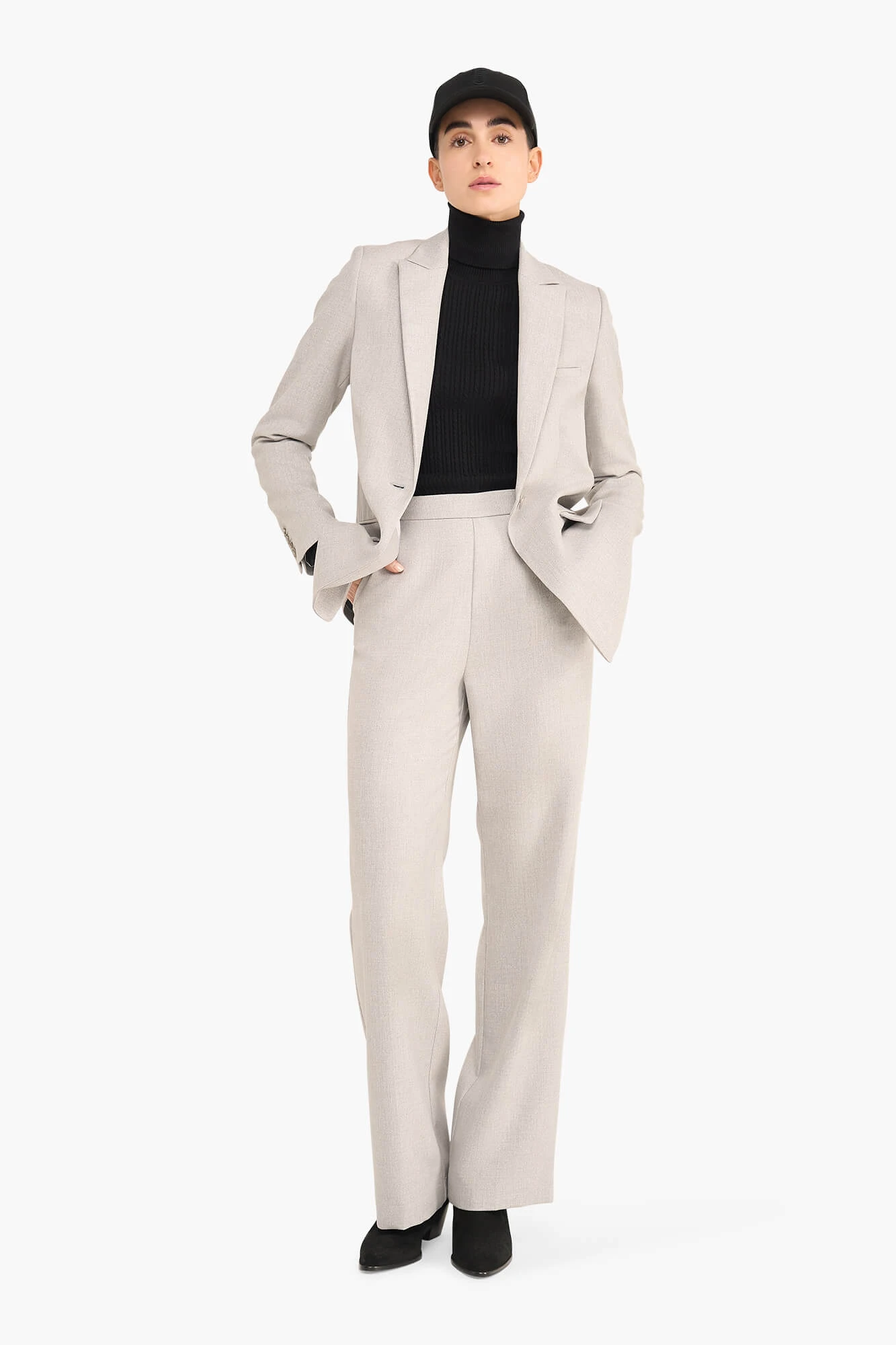 Broek Dames Rechte Pijp Lurex Pete Grijs