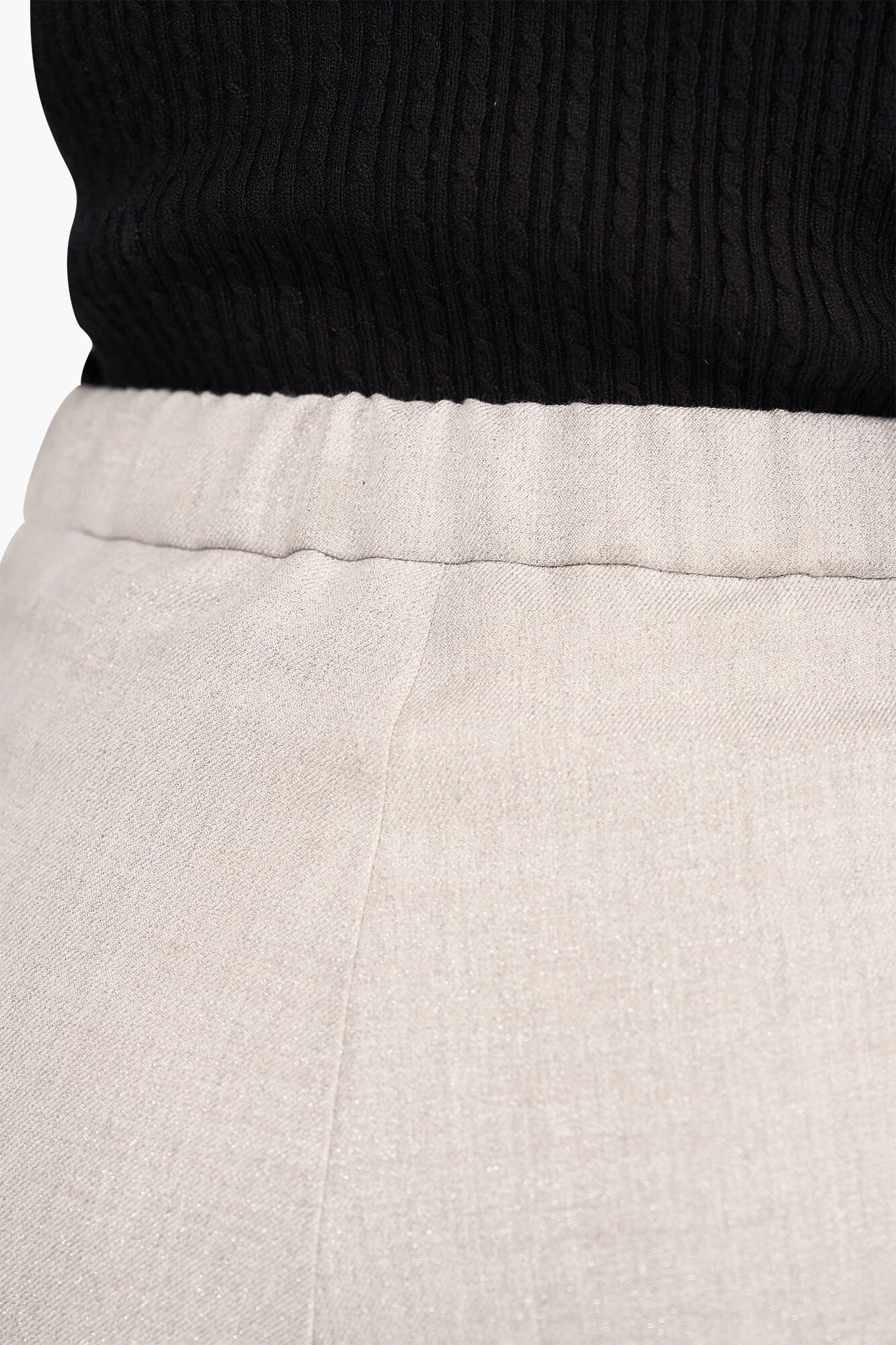 Broek Dames Rechte Pijp Lurex Pete Grijs