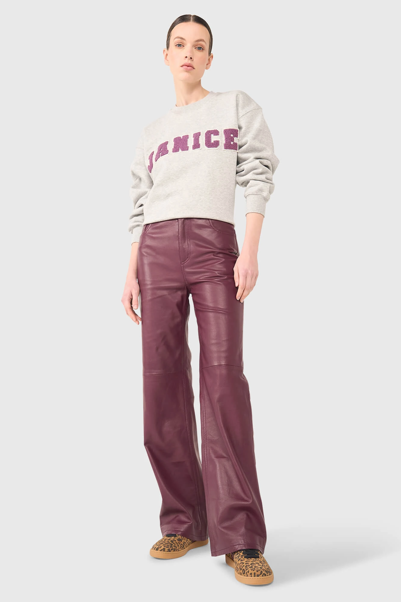 Jason Burgundy Leather