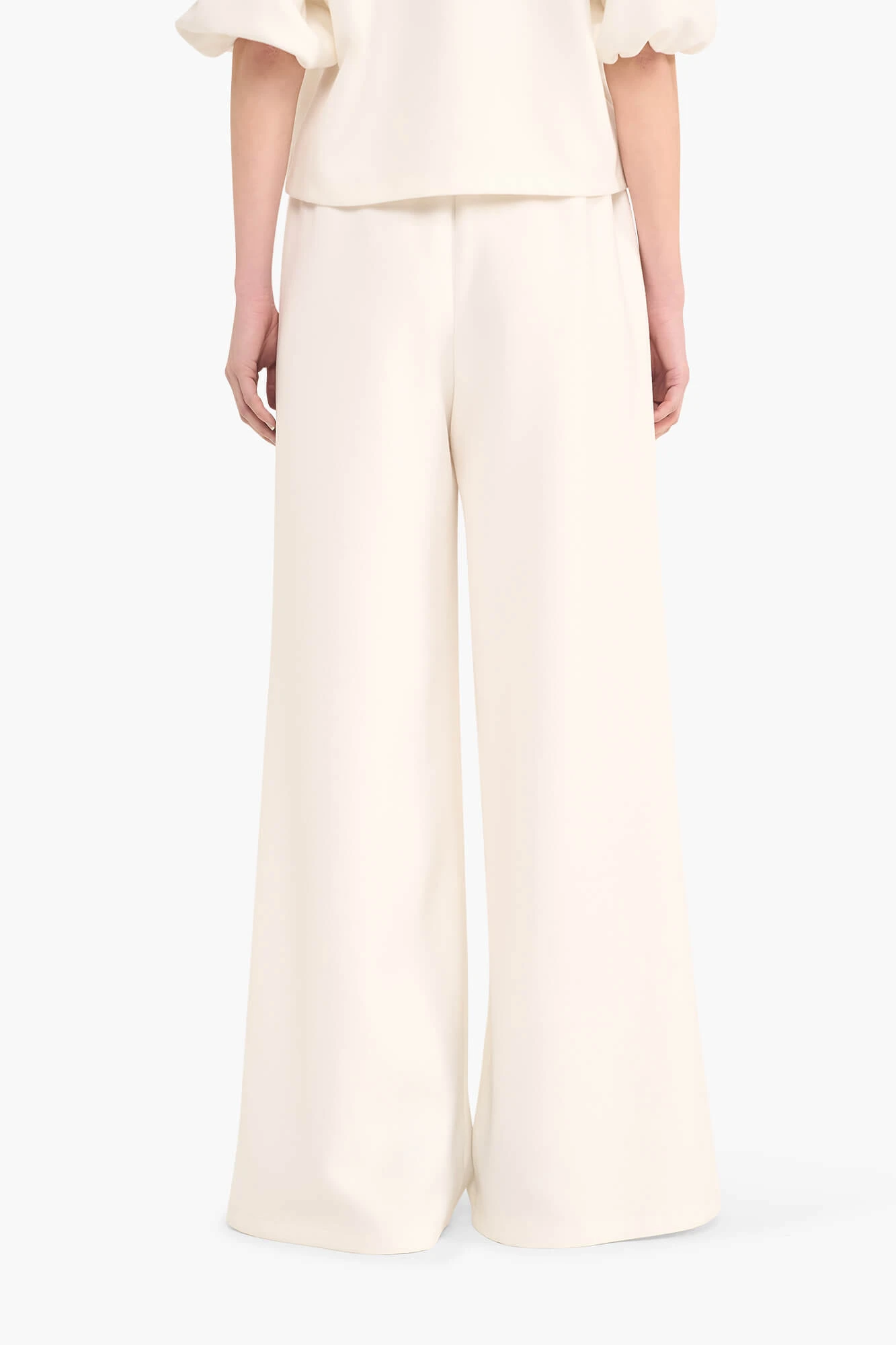 Broek Wijde Pijp Elastiek Ringo Off White