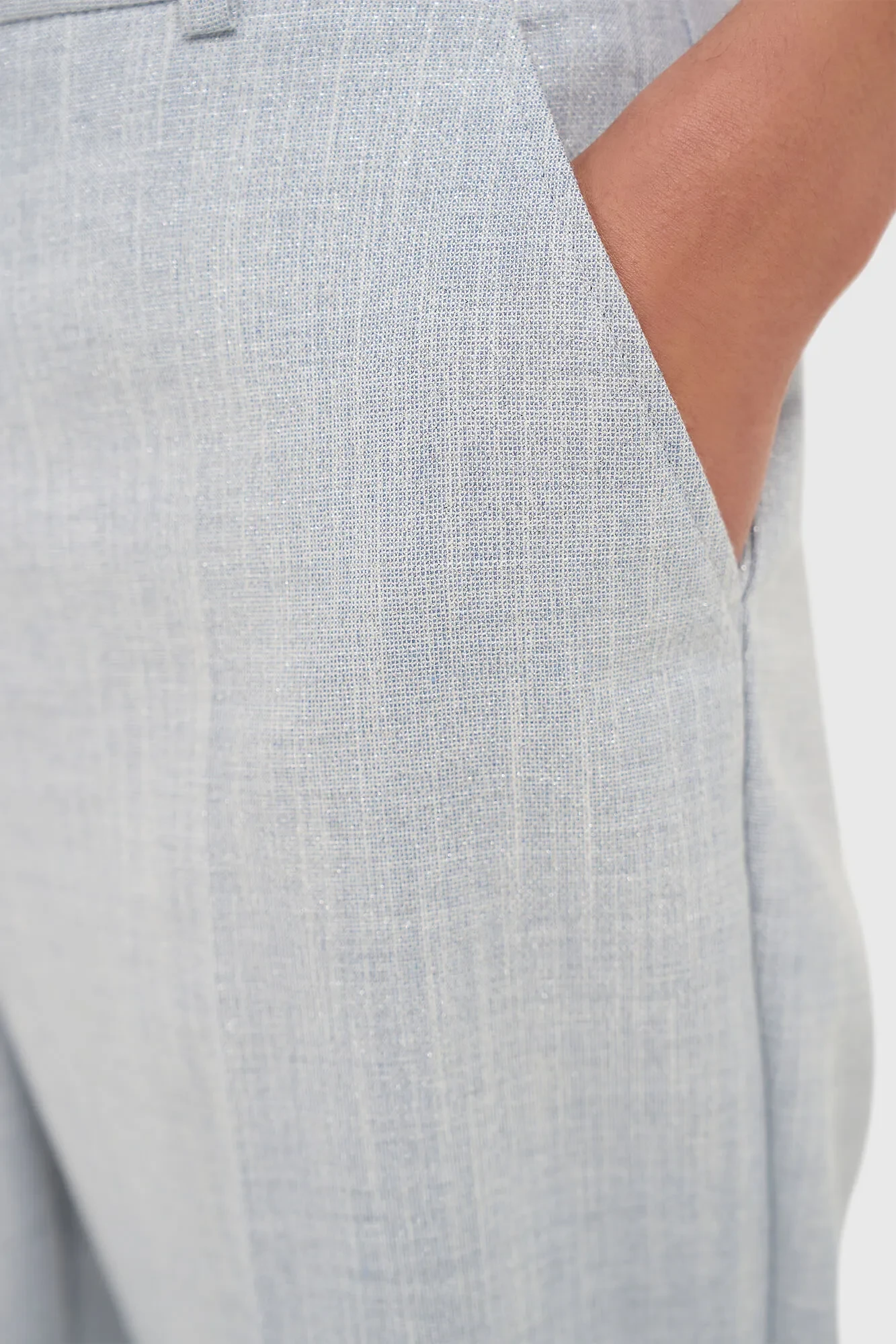 Broek Dames Steekzakken Blauw Lurex Sean