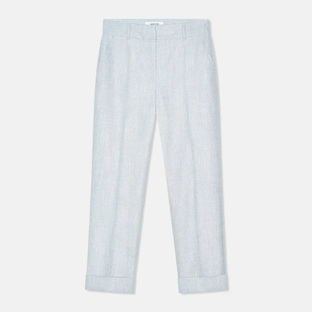 Broek Dames Steekzakken Blauw Lurex Sean
