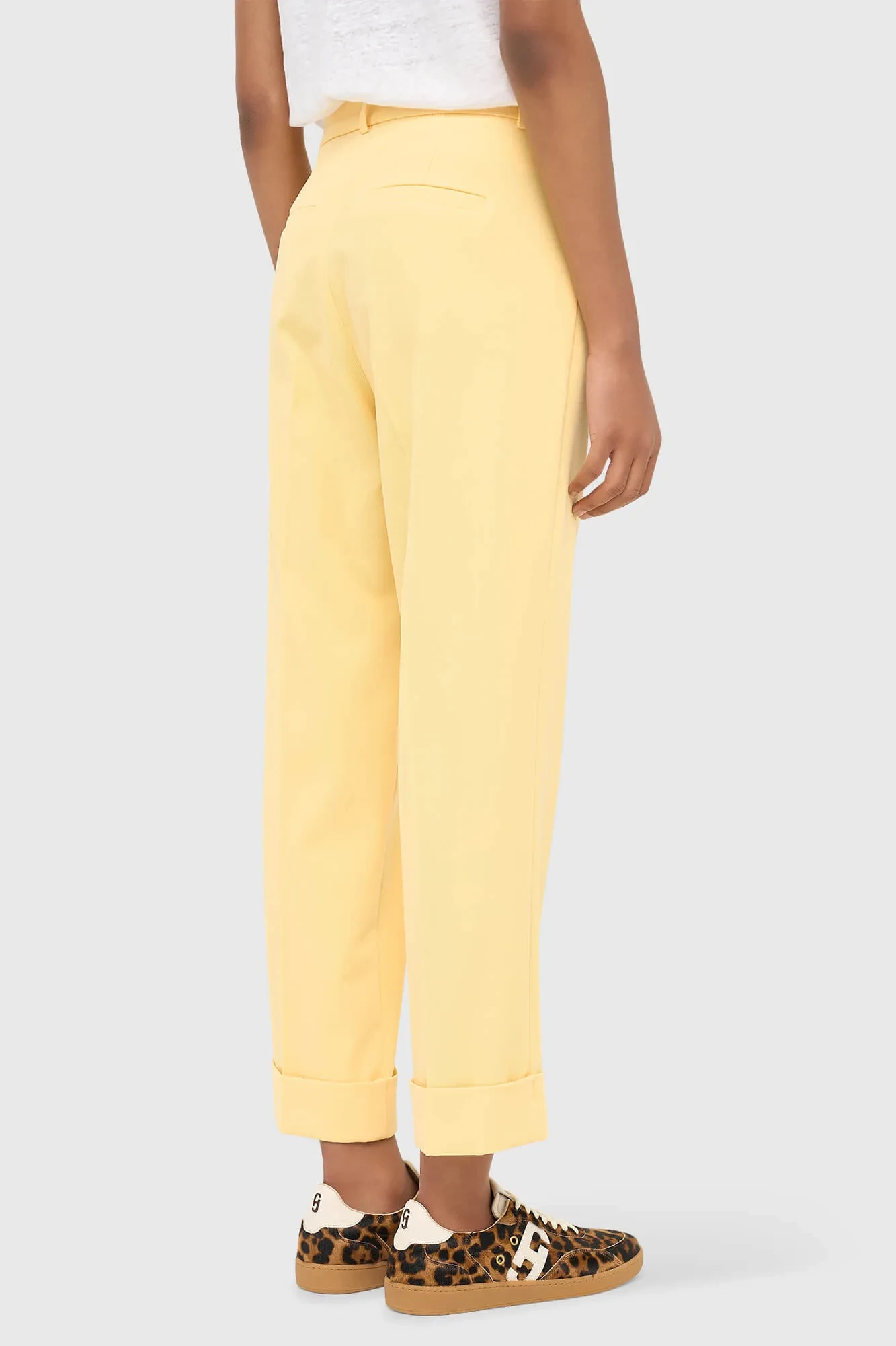 Women's Pants with Side Pockets, Sean Yellow