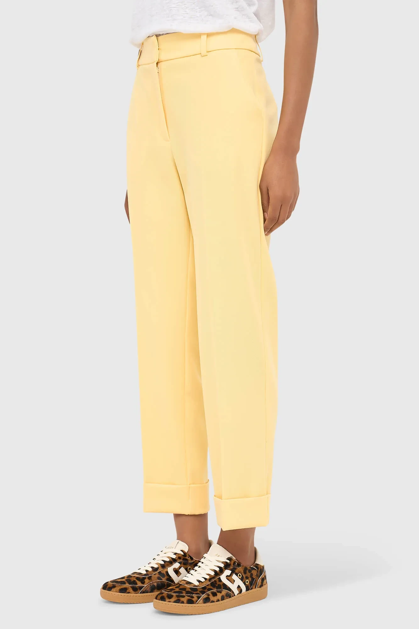 Women's Pants with Side Pockets, Sean Yellow