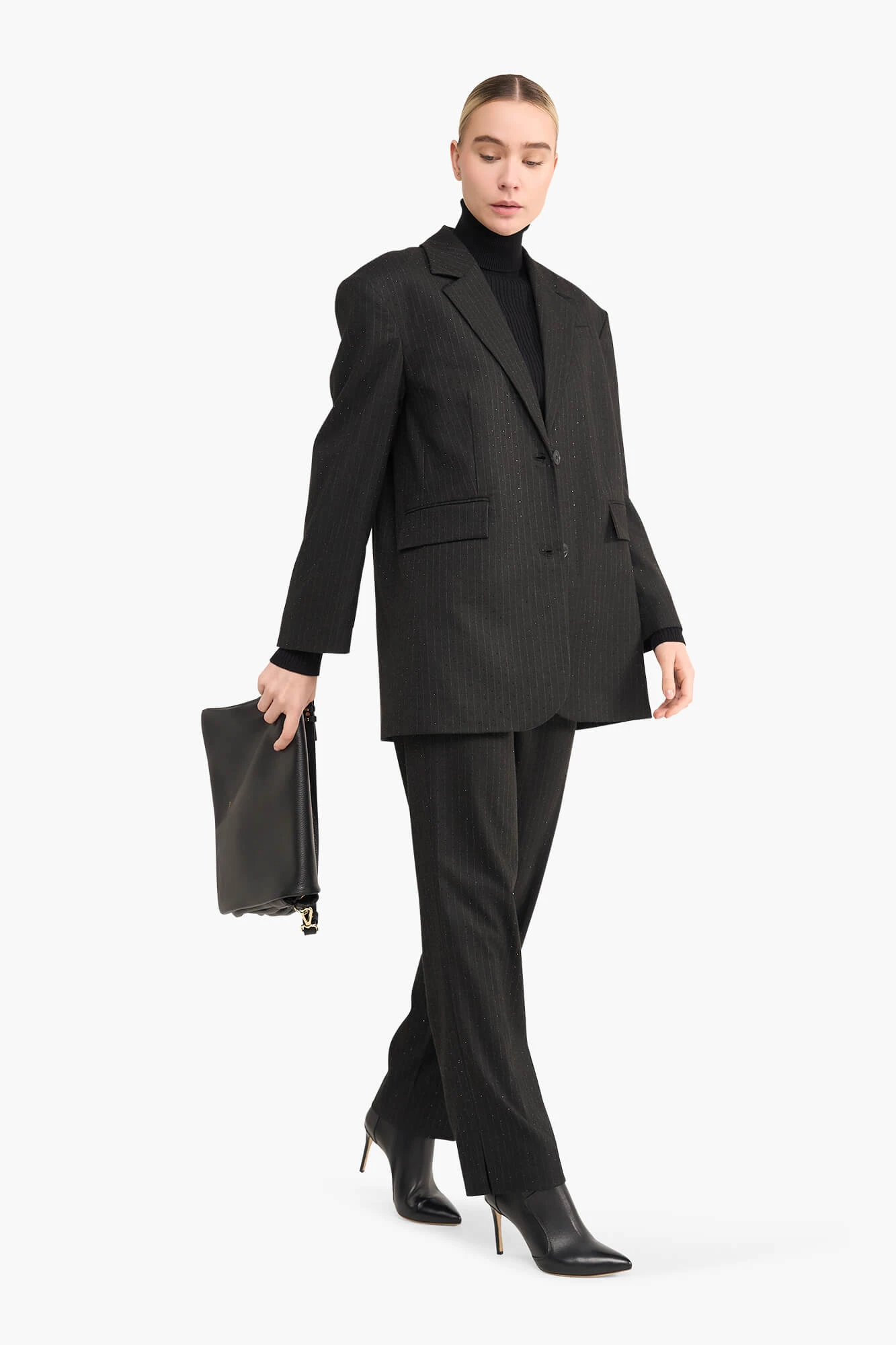 Broek Dames Steentjes Streep Marc Zwart