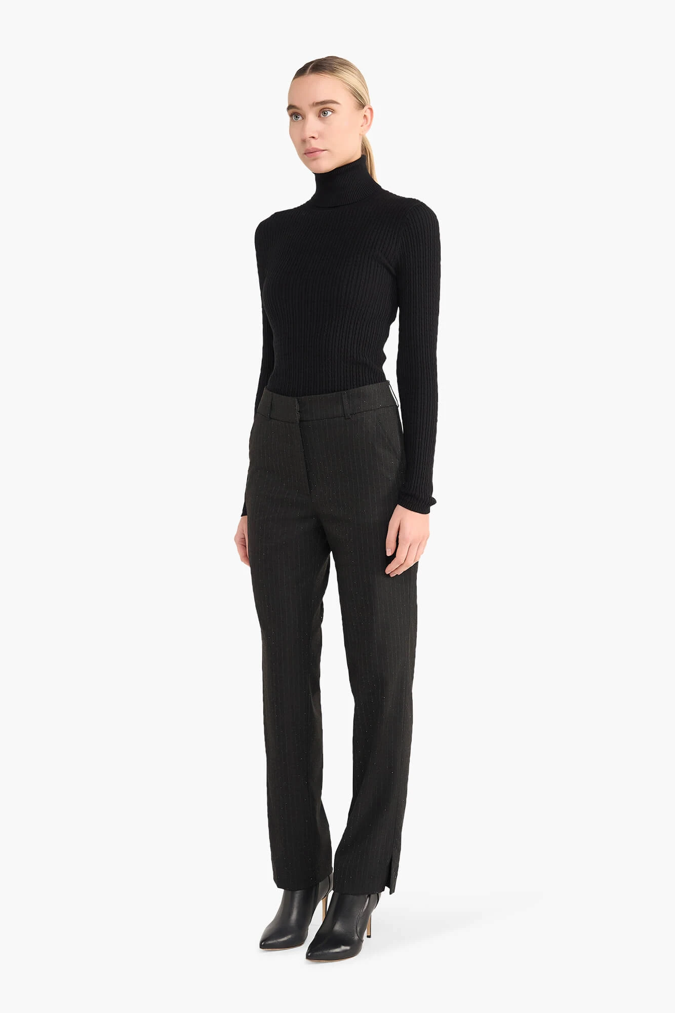 Broek Dames Steentjes Streep Marc Zwart