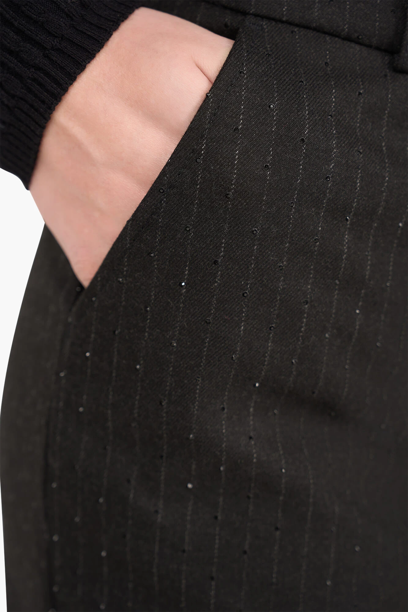 Broek Dames Steentjes Streep Marc Zwart