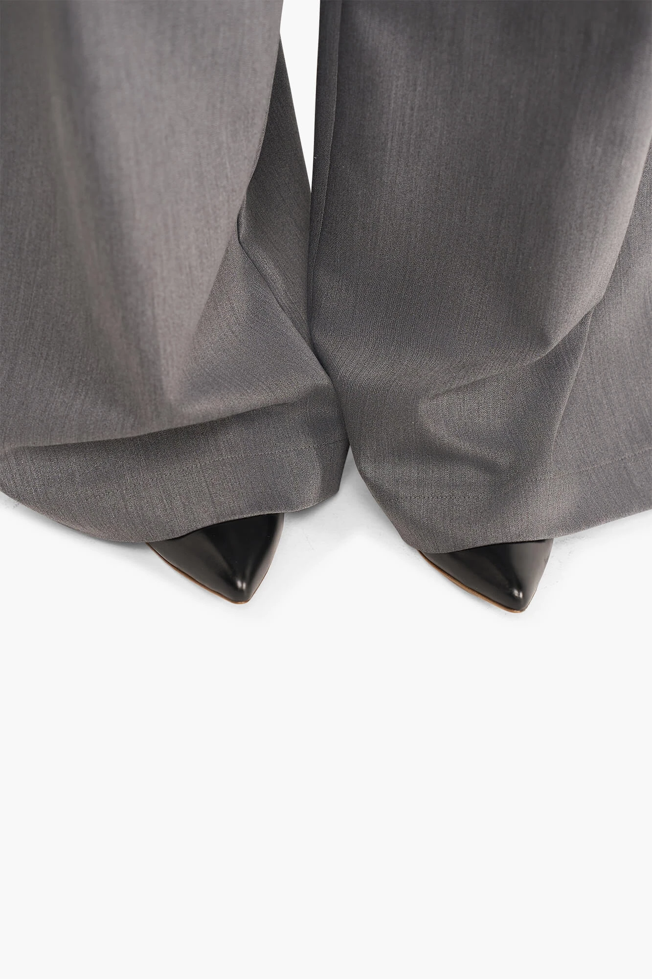 Damenhose mit weitem Bein, Dollar-Grau
