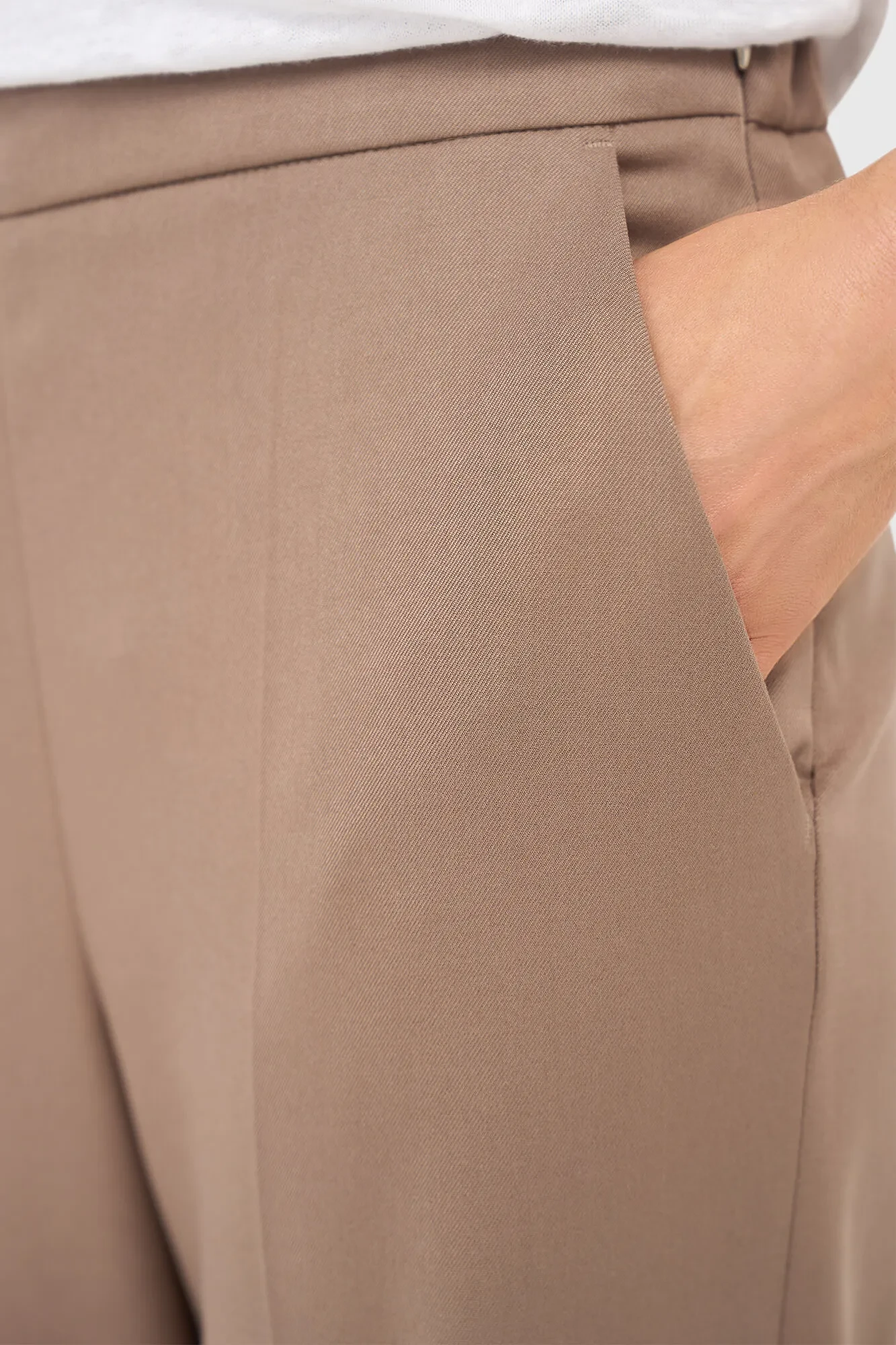 Damenhose mit weitem Bein, braun, Pete