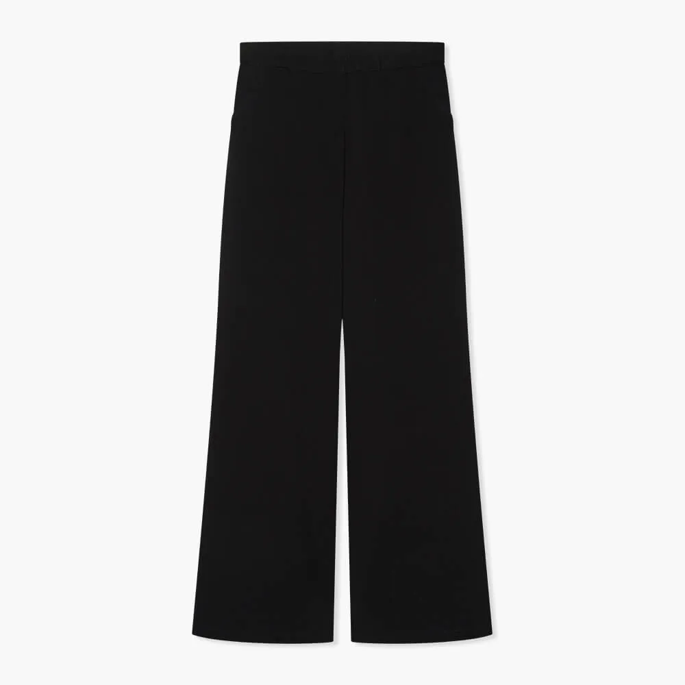 Broek Wijde Pijp Elastiek Ringo Zwart