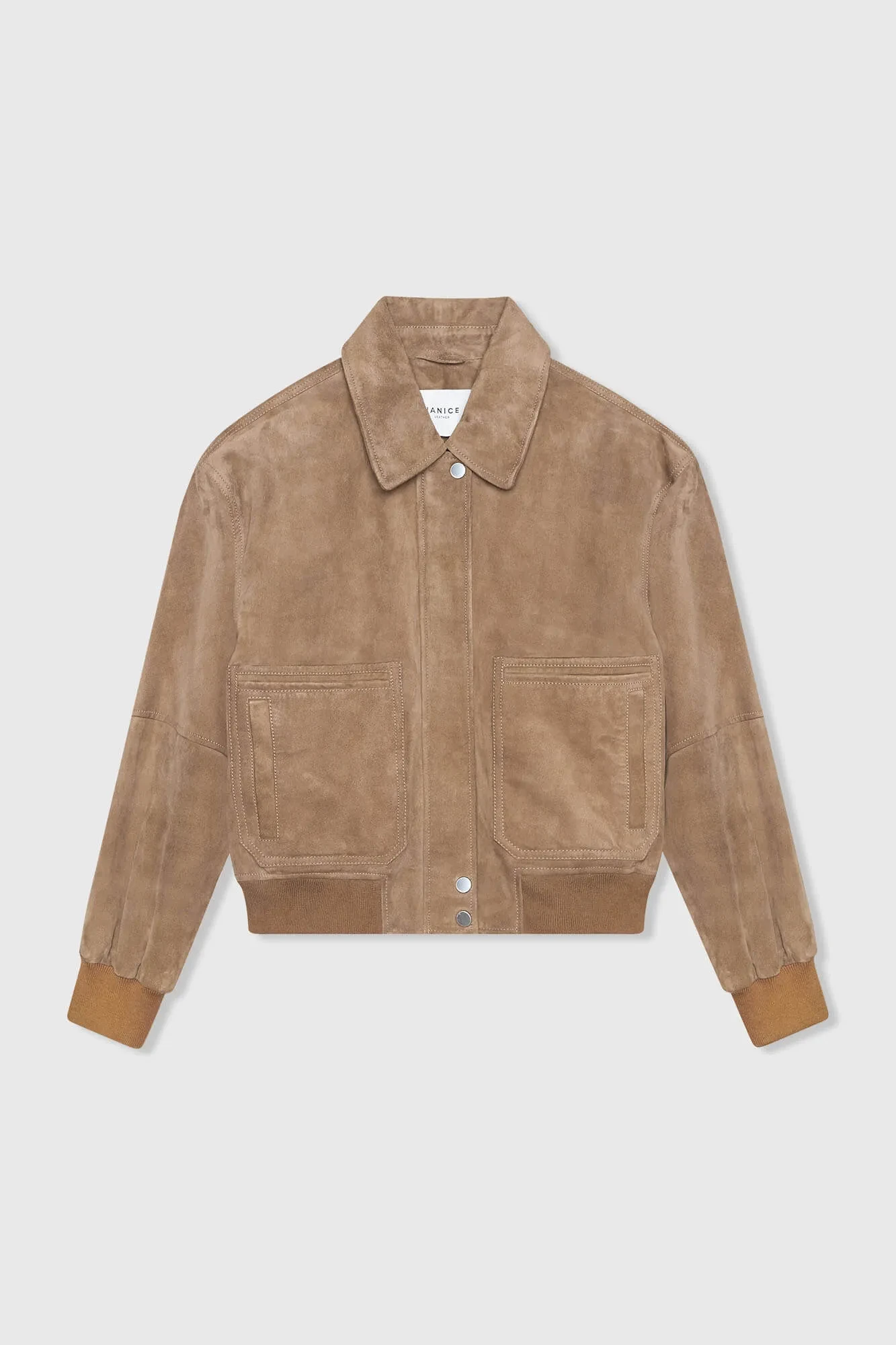 Leren Bomberjack Tony Bruin Suede
