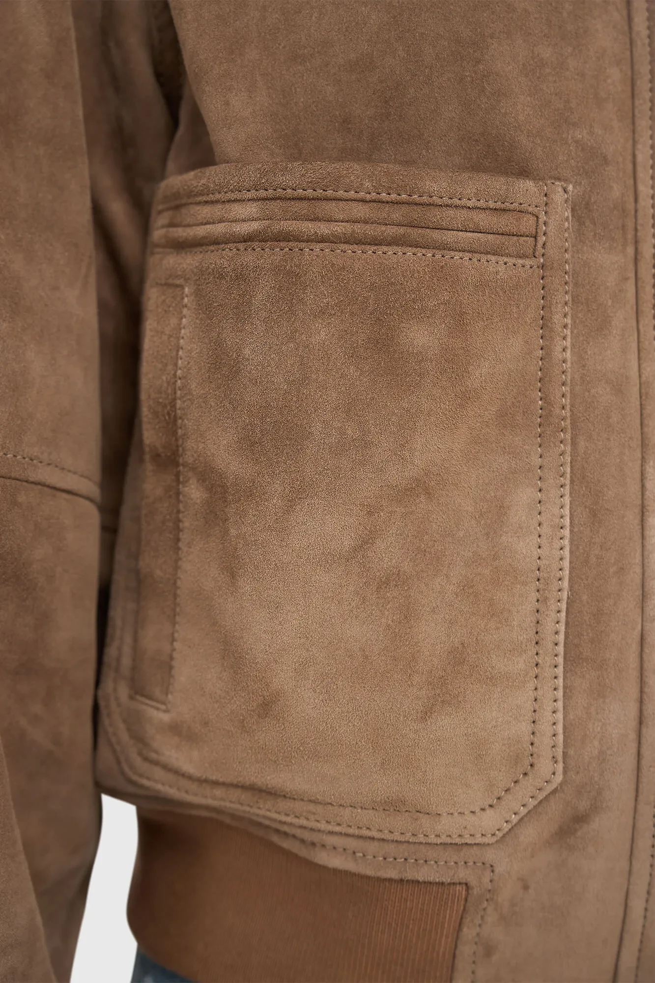 Leren Bomberjack Tony Bruin Suede