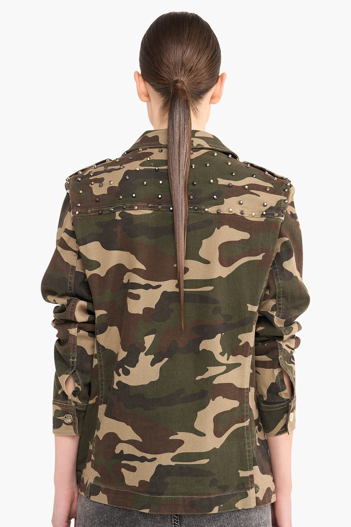 Camouflage Denim Jack Dwayne Studs