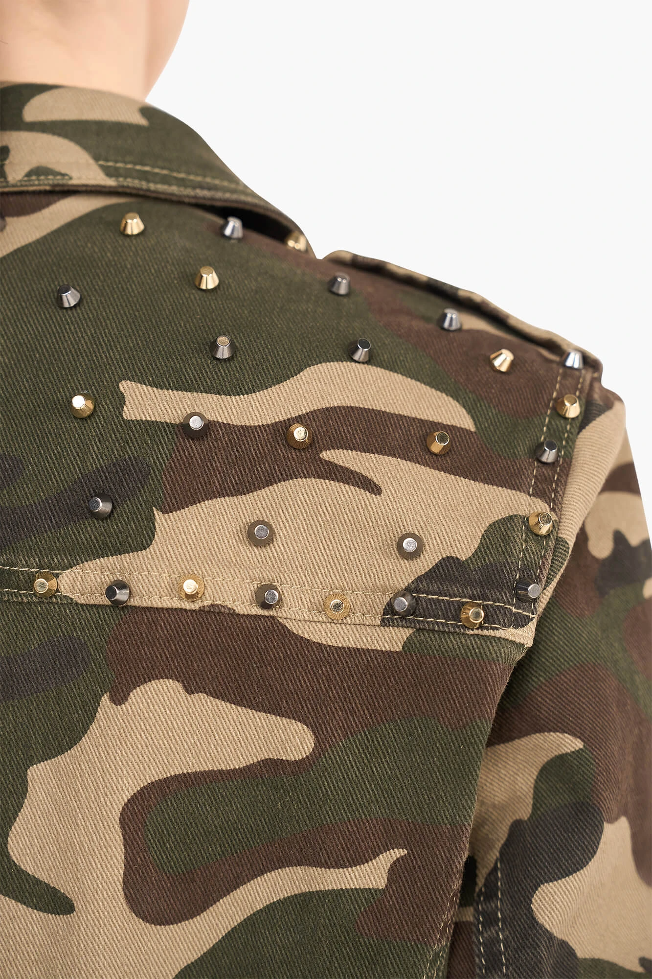 Camouflage Denim Jack Dwayne Studs